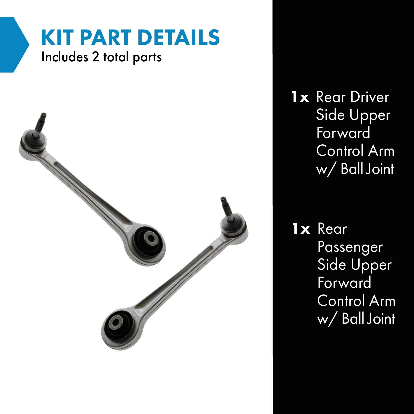 Trq Rear Upper Control Arm With Ball Joint Set Compatible With 01-10 Bmw 13-17 Rolls-Royce