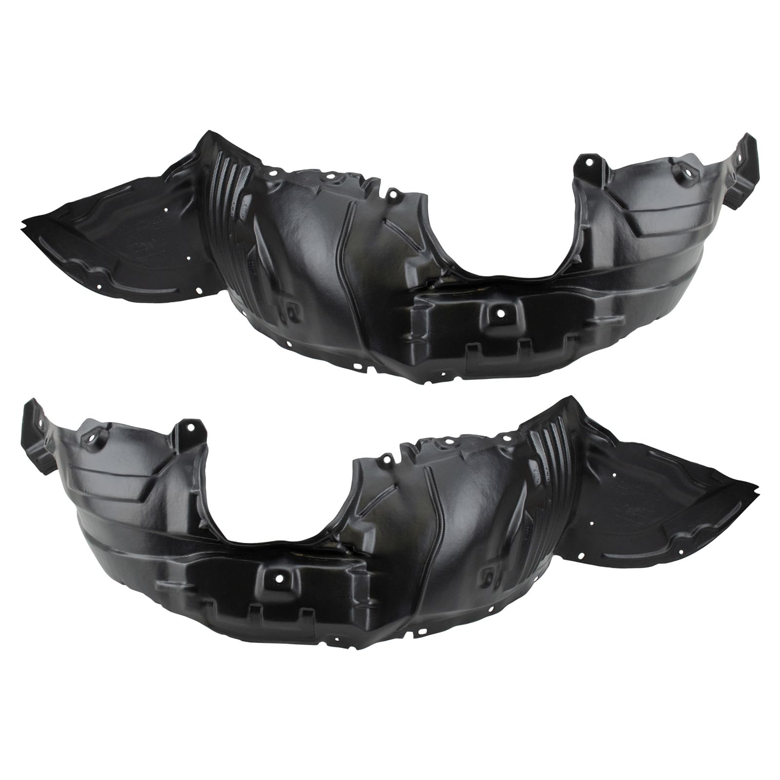 Trq Front Inner Fender Liner Set Compatible With 2010-2013 Mazda 3 Ma1248139 Ma1249139