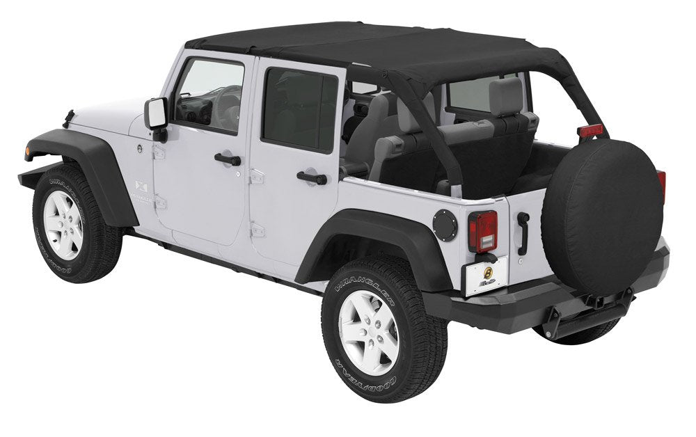 Bestop Black Diamond Bikini Top for 2010-2018 Wrangler JK Unlimited, Model 52594-35, Standard Size