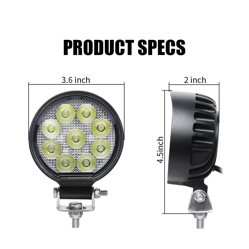 Exzeit 3.5'' Led Fog Light With 30 Spot Beam, 54W Led Light Pod Led Off Road Fog & Driving Lights