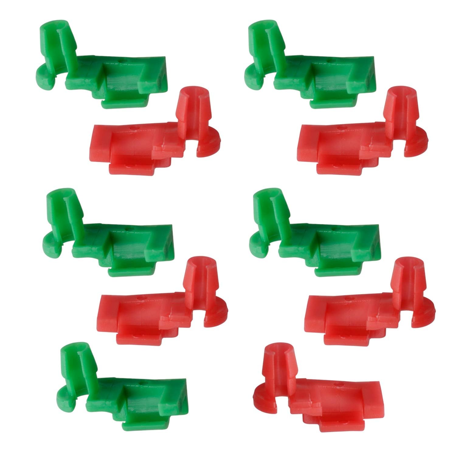 HERCOO Tailgate Handle Rod Clip Assembly for 1999-2007 Chevy Silverado GMC Sierra - Durable Door Lock Retainer in Green/Red, One Size