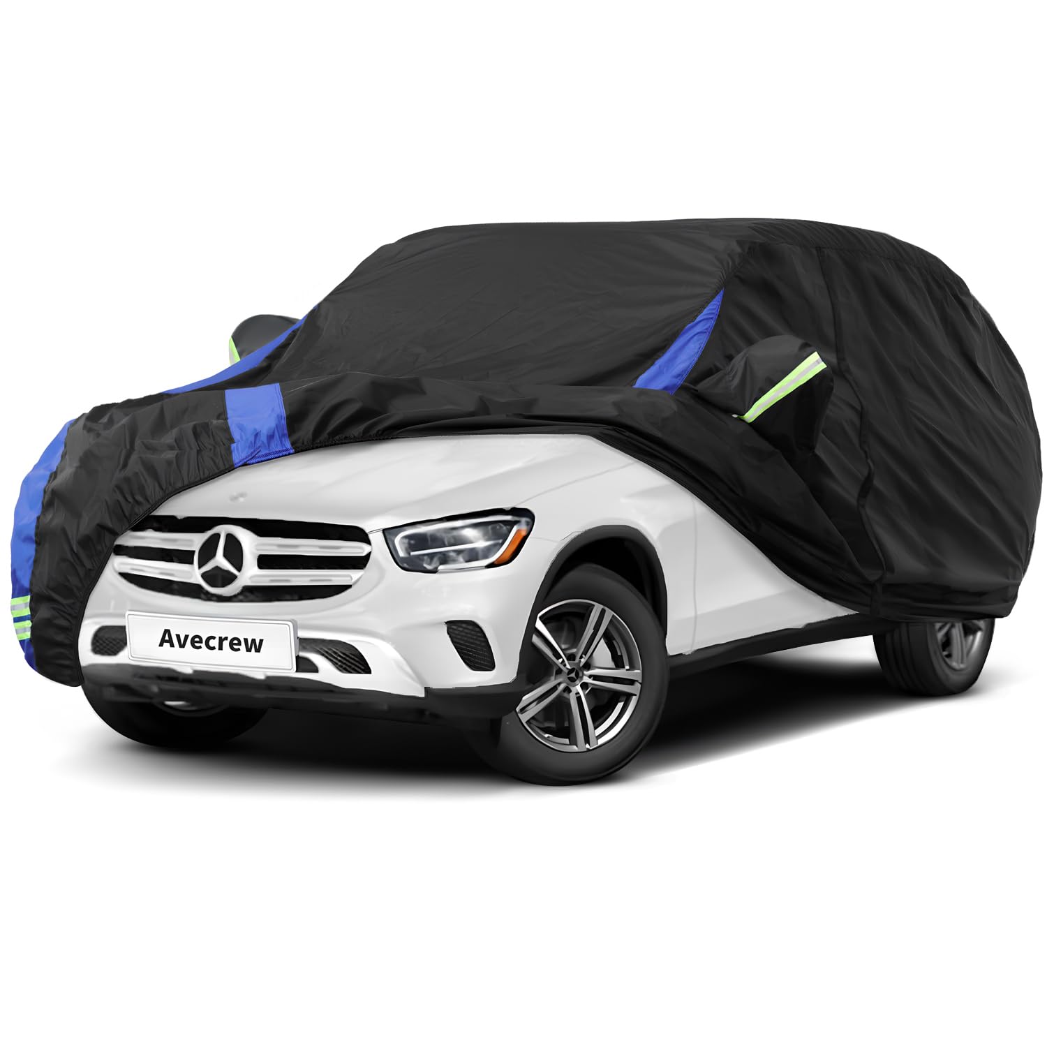 Avecrew Car Cover Custom Fit For Benz Glc, Waterproof All Weather Full Exterior Cover Rain Snow Uv Protection Cover With Side Do