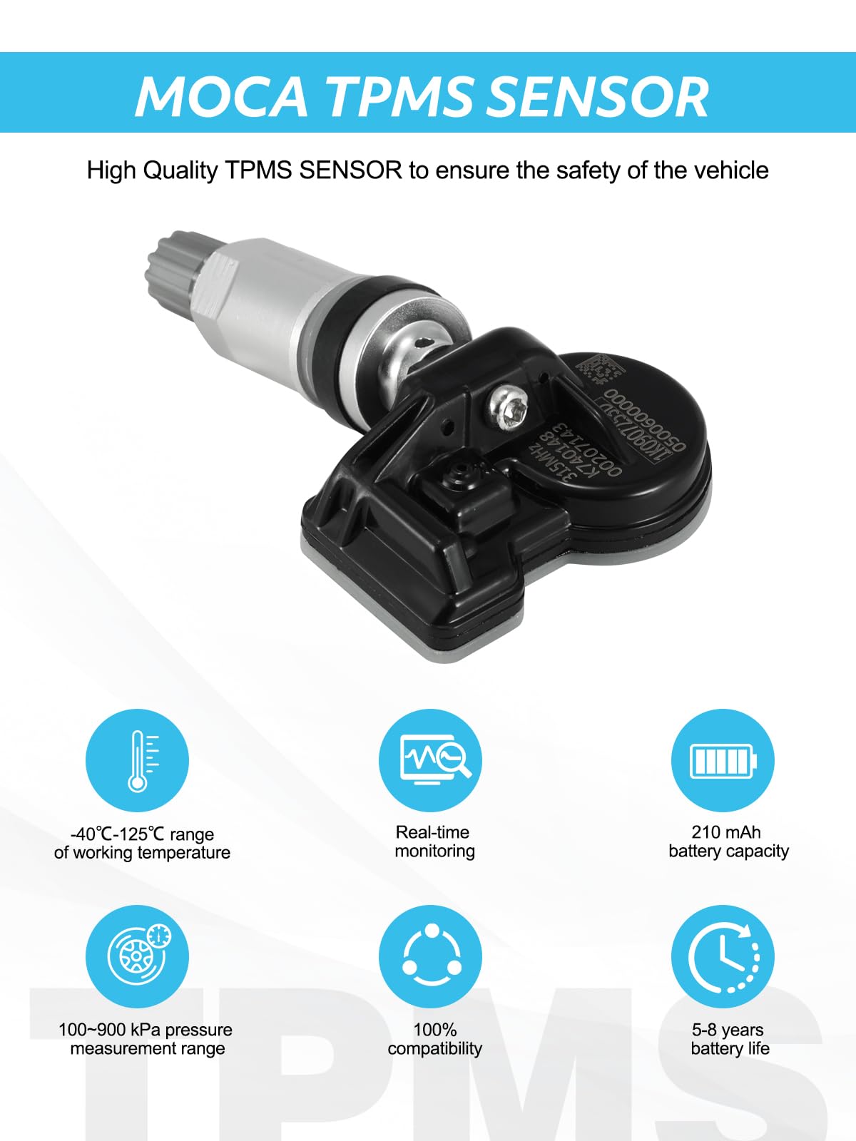 TAUTOY Upgrade 1K0-907-253D Tire Pressure Monitoring System TPMS Sensors for 2006-2013 Audi A3 A4 A5 Q5 TT, VW Beetle CC EOS GLI
