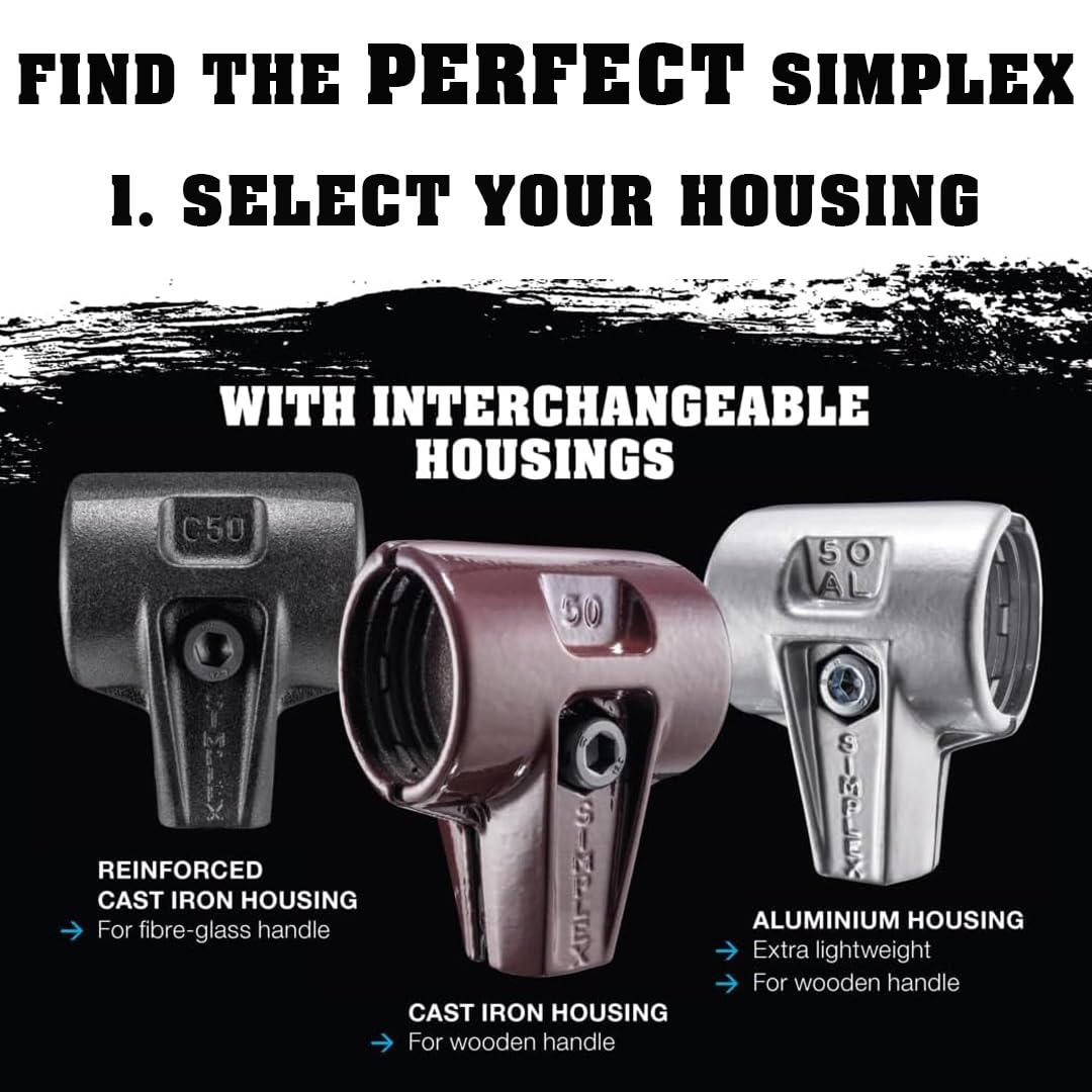 Halder - Ar3028.040 3028.040 Simplex 22 Oz Soft-Face Hammer, Black Rubber/Nylon Faces