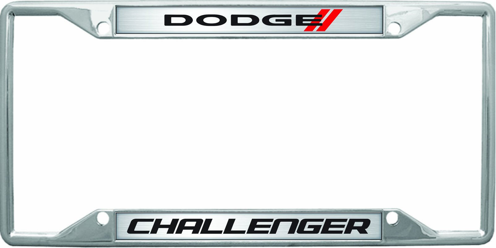 Eurosport Daytona- Compatible With -, Dodge Challenger With Stripes License Plate Frame