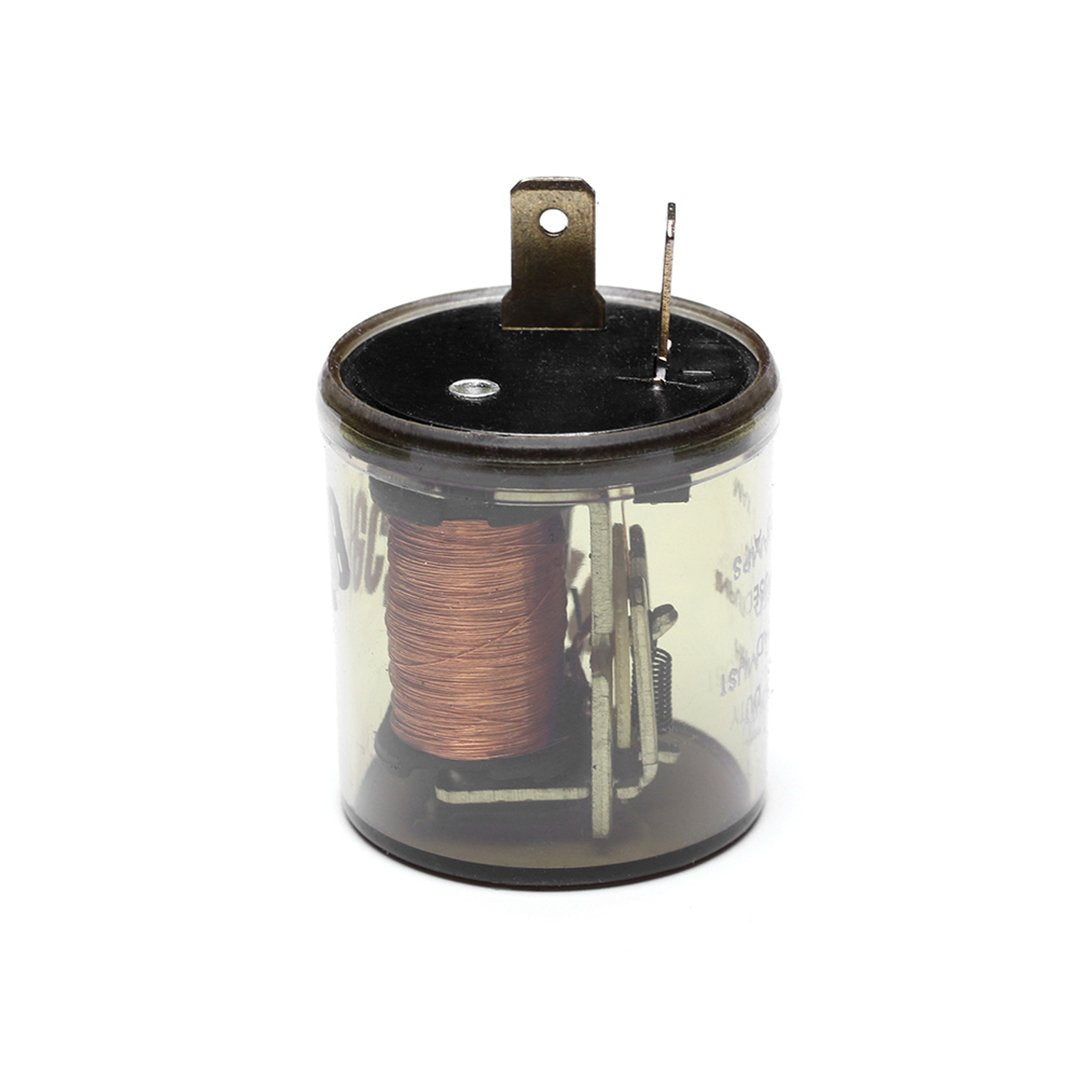 Perfect Replacement 12V Heavy Duty 2 Pin Compatible Led Electronic Flasher Relay Fits Motors Turn Signal & Hazard Warning