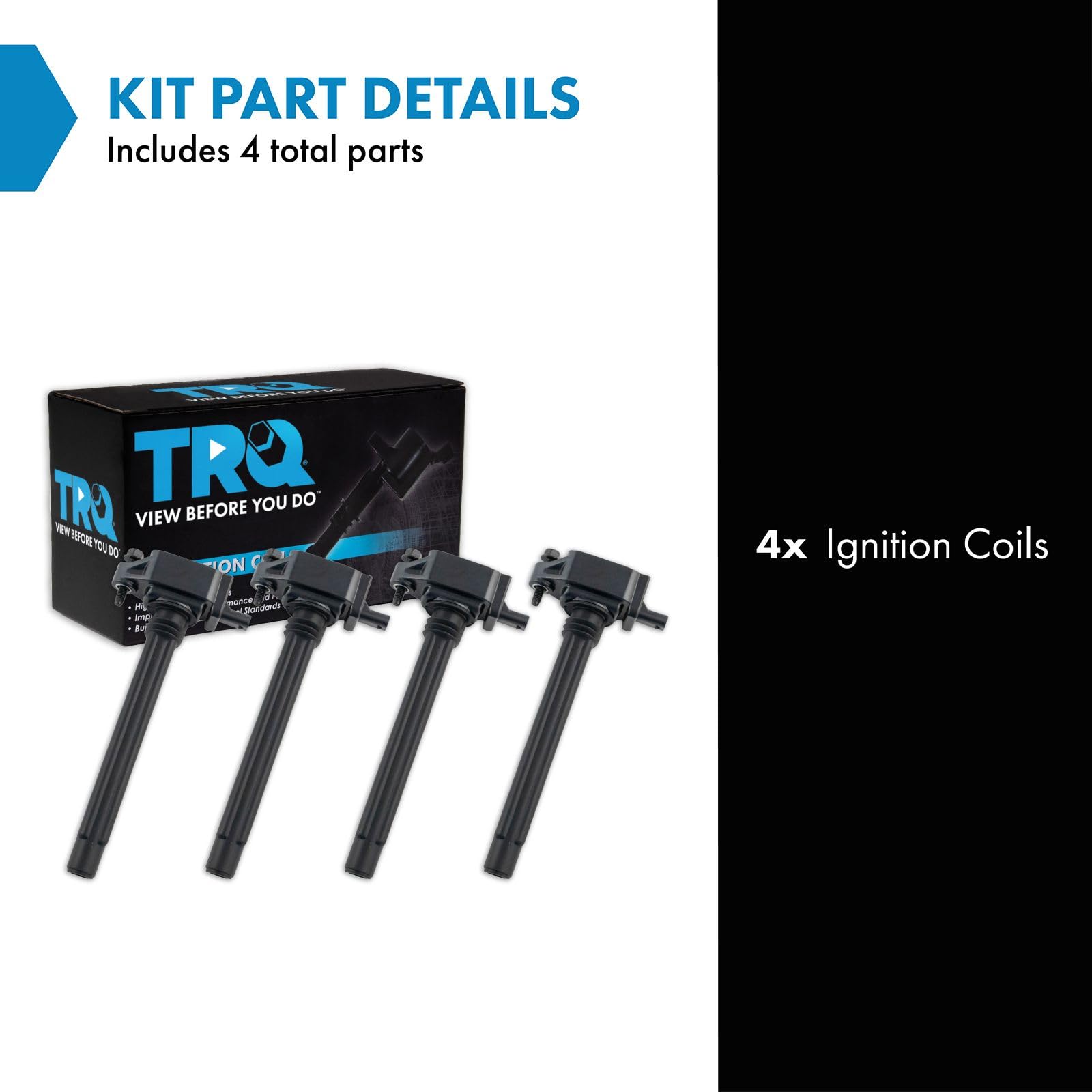 Trq Ignition Coil Set Compatible With 2015-2017 Chrysler 200 2014-2016 Dodge Dart 2016-2018 Fiat 500X 2014-2022 Jeep Cherokee 20