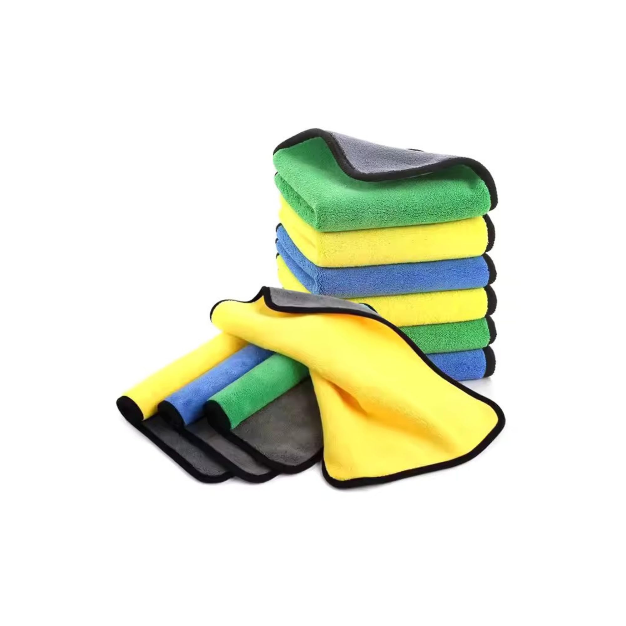 Pack of 6 Microfiber Cloth for Car Cleaning and Detailing, Double Sided, Microfiber Towel for Car & Bike,Super Soft Car Wash Clo