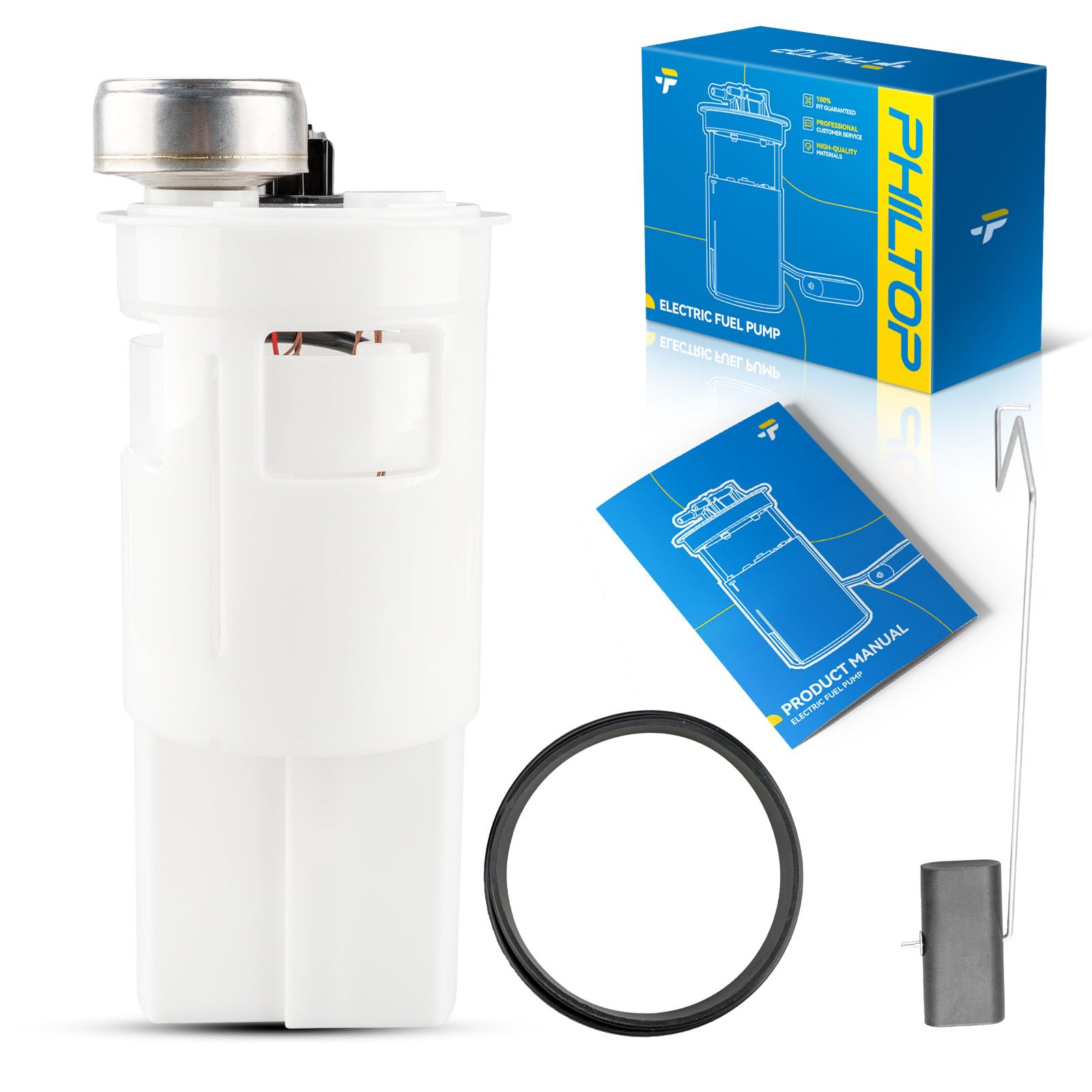 PHILTOP Electric Fuel Pump Assembly with Sending Unit & Pressure Sensor, Compatible with Dodge Dakota 1997-1999 2.5L 3.9L 5.2L 5