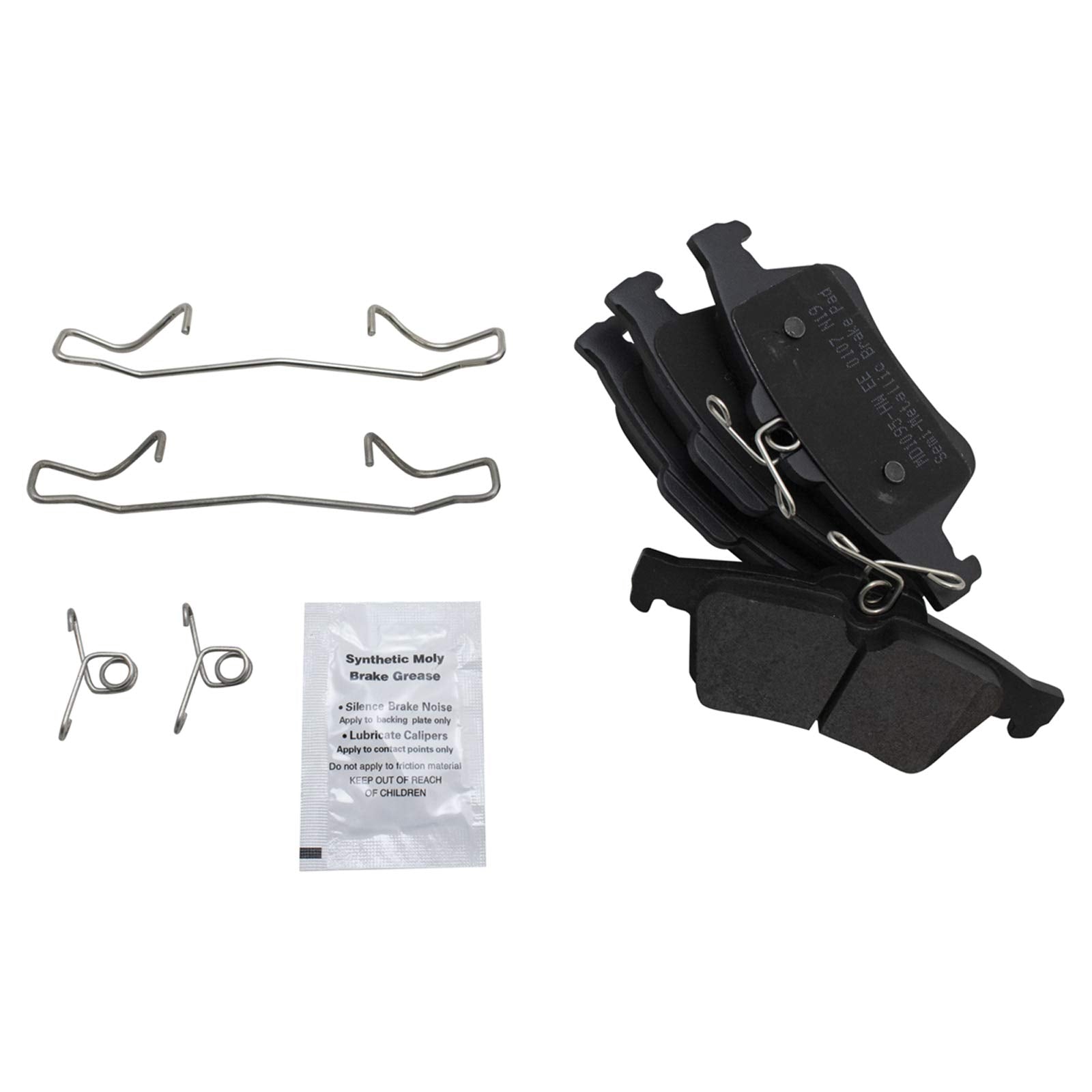 Trq Rear Brake Pad & Rotor Kit Brake Pads Brake Rotor Semi-Metallic Compatible With 2012-2018 Ford Focus