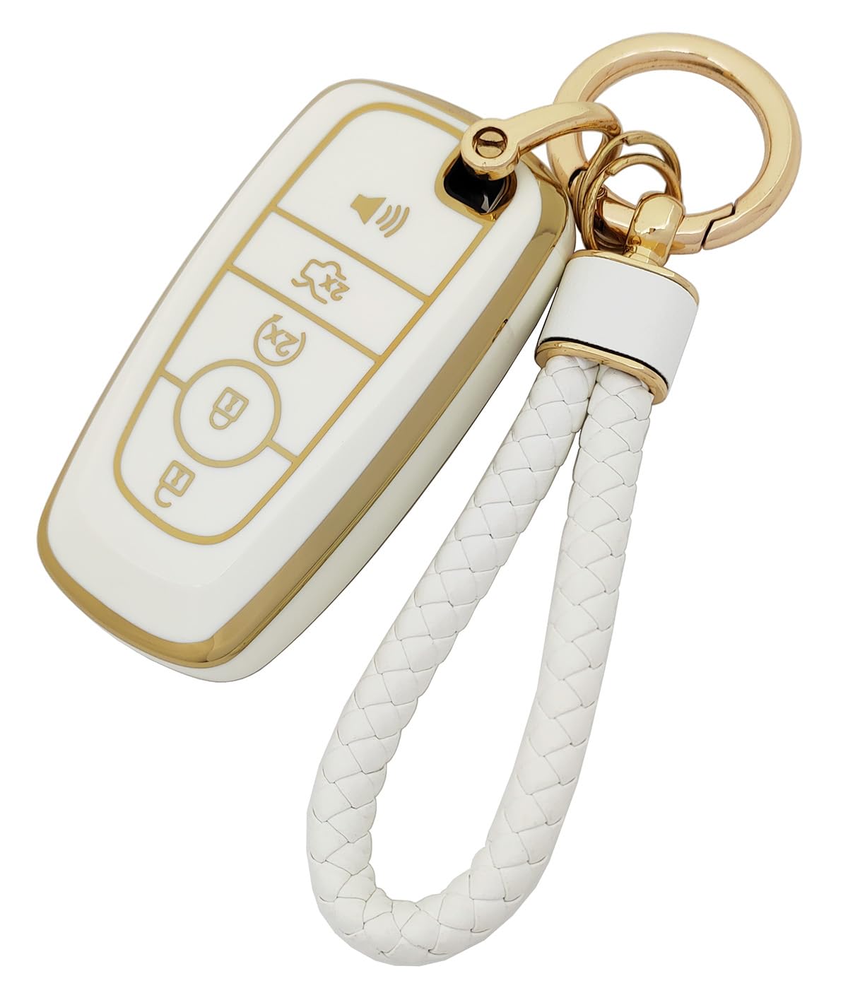 Arruweer Smart Key Fob Case Cover Fit For Ford Edge Escape Expedition Explorer Fusion Mustang Ranger F-150 F-250