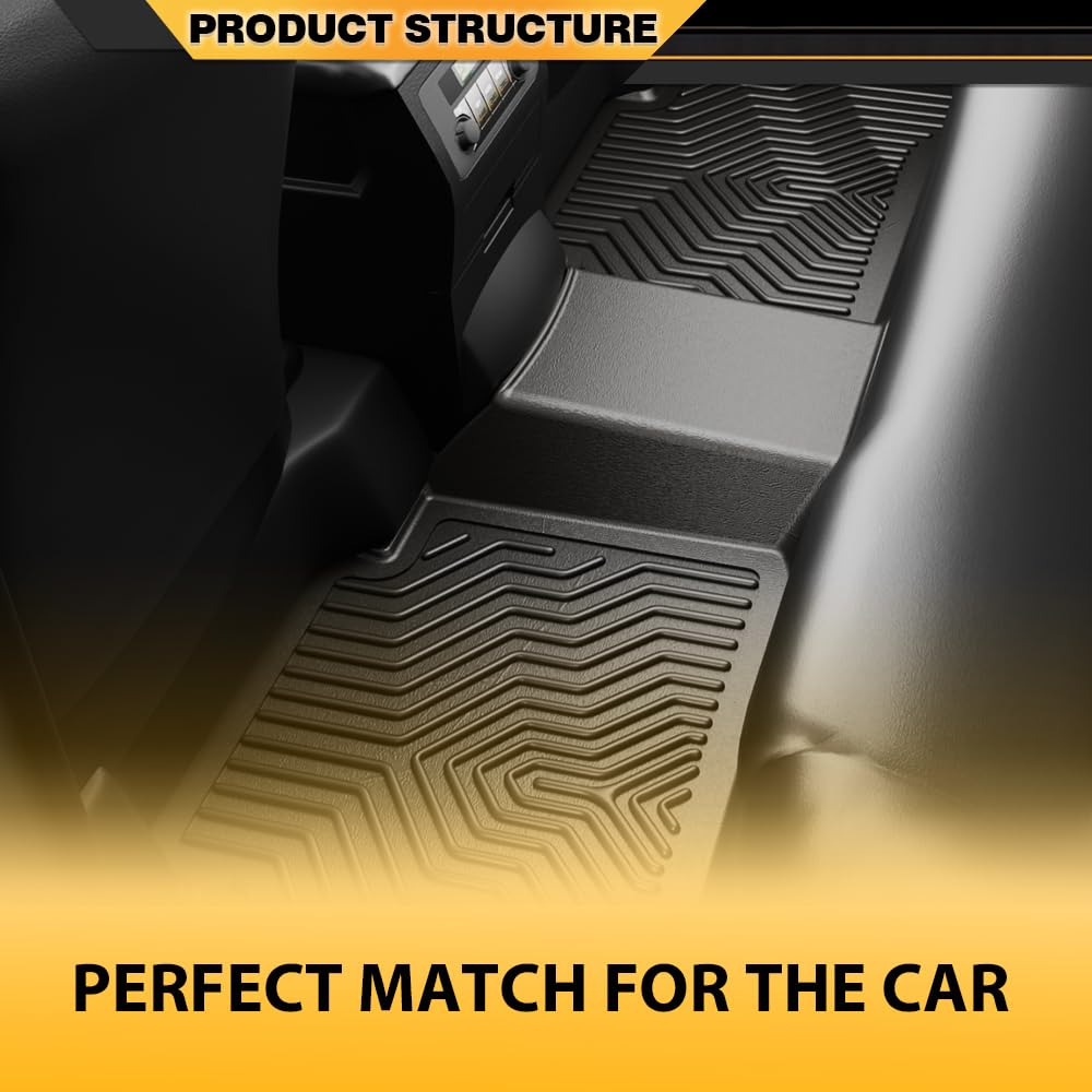 G-PLUS TPE Floor Mats Compatible with Toyota 4Runner 2013-2023/Fit Lexus GX460 2014-2023, 1st & 2nd Row 3pcs Mats All Weather Fl