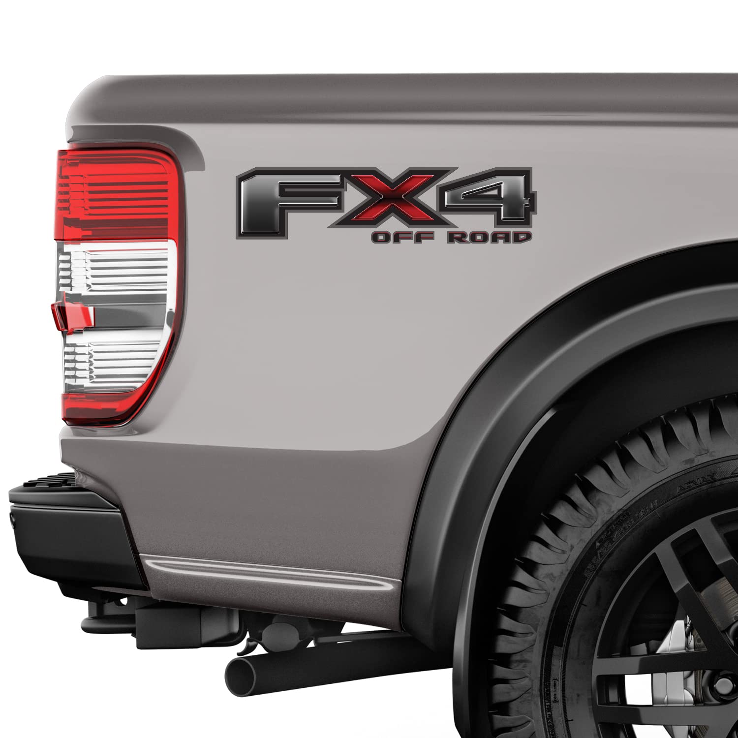 Fx4 Off Road Decal Replacement Sticker F 150 Bedside Emblem For 4X4 Truck Super Duty (Fx4 Off Road Decal Metallic)