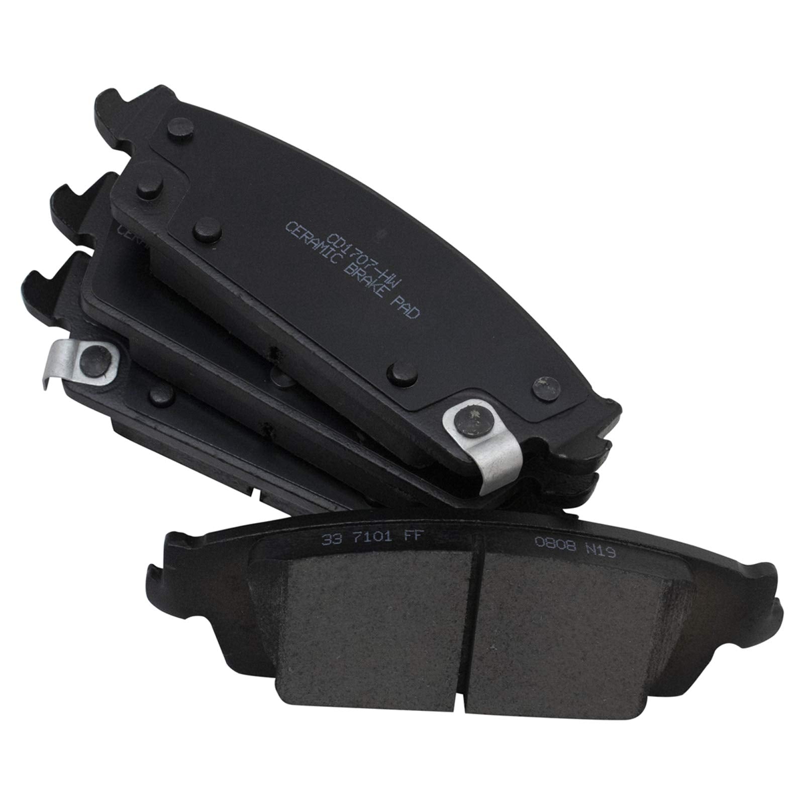 TRQ Rear Posi Ceramic Brake Pad Kit Set for Escalade/Escalade ESV/Sierra 1500 / Silverado 1500 / Suburban/Tahoe/Yukon/Yukon XL