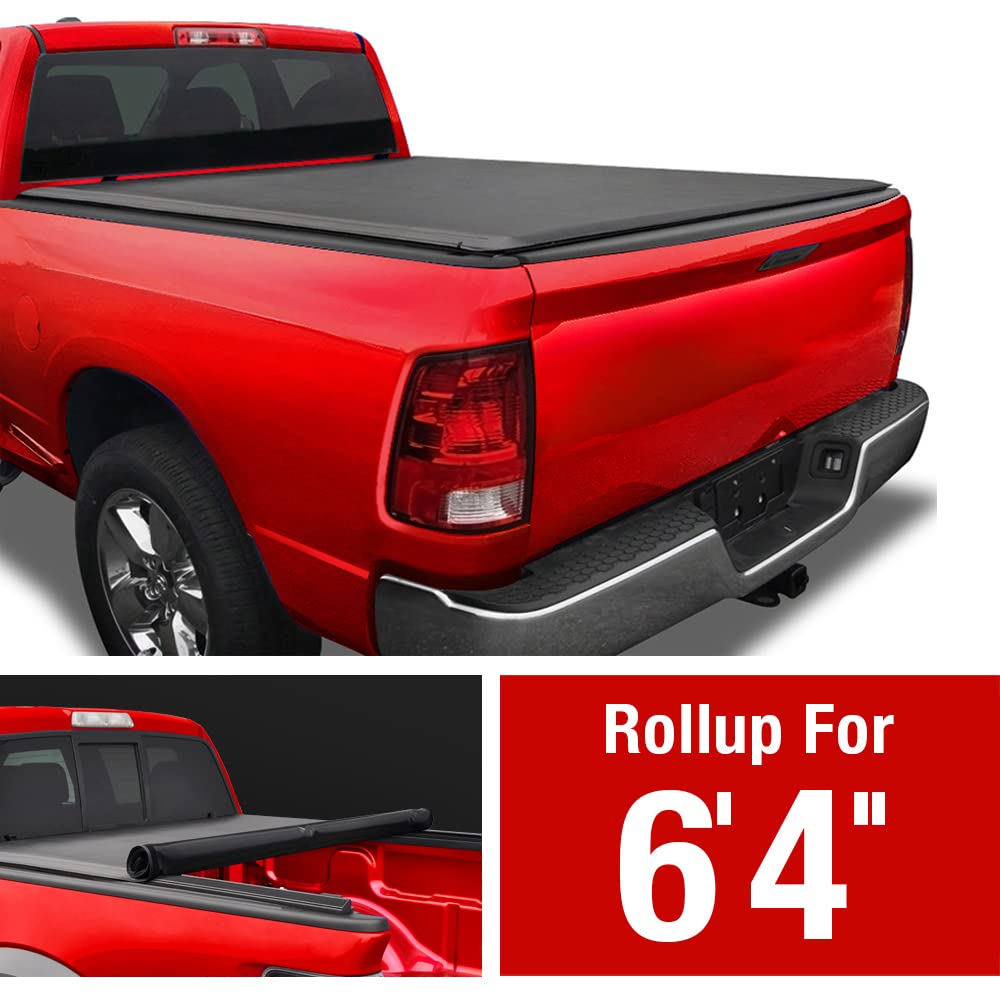 Maxmate Soft Roll-Up Truck Bed Tonneau Cover Compatible With 2009-2018 Dodge Ram 1500; 2010-2024 2500 3500; 2019-2024 Classic |