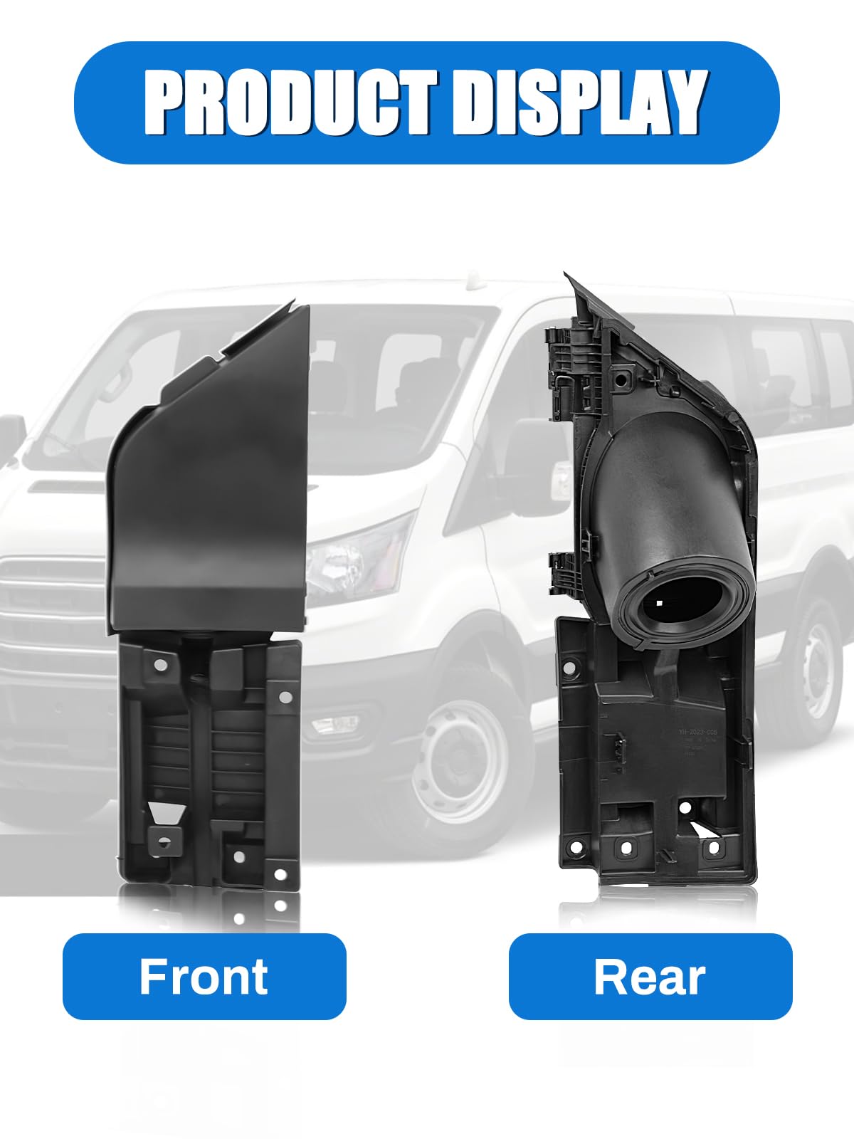Transit Fuel Door, Transit Gas Door Assembly + Black Cover, Compatible with Ford Transit Vans 150 250 350(HD) 2015-2023, Van Fue