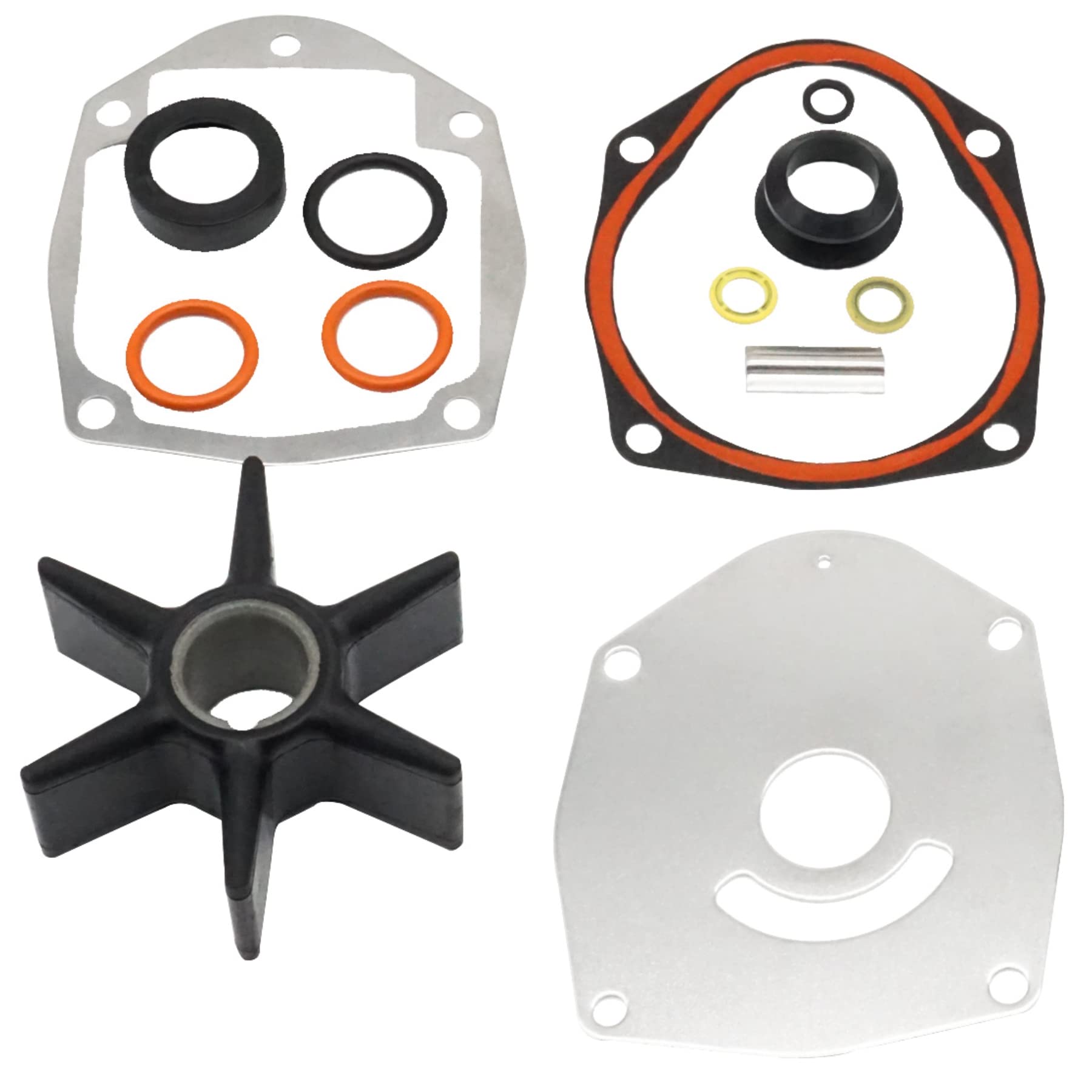 Ghmarine 43026Q06 Water Pump Impeller Kit For Mercruiser Alpha 1 Gen 2 Sterndrives And Mercury Marine Outboards 47-43026Q06 8M01