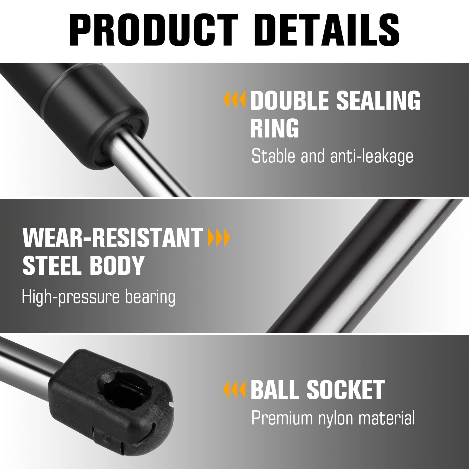 Rear Hatch and Window Lift Support for Nissan Pathfinder 2005-2013 Struts Gas Springs Shocks 6110 6607 4 Pcs