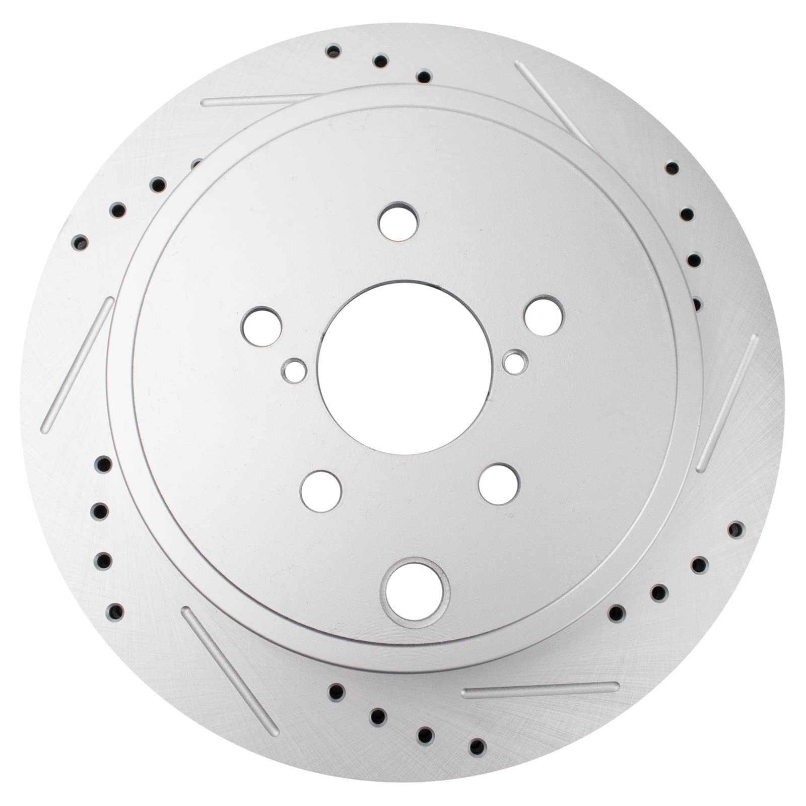 Trq Rear Performance Brake Rotors Set Premium G-Coated Cross Drilled & Slotted Compatible With 2013-2023 Subaru Brz 2010-2014 Le