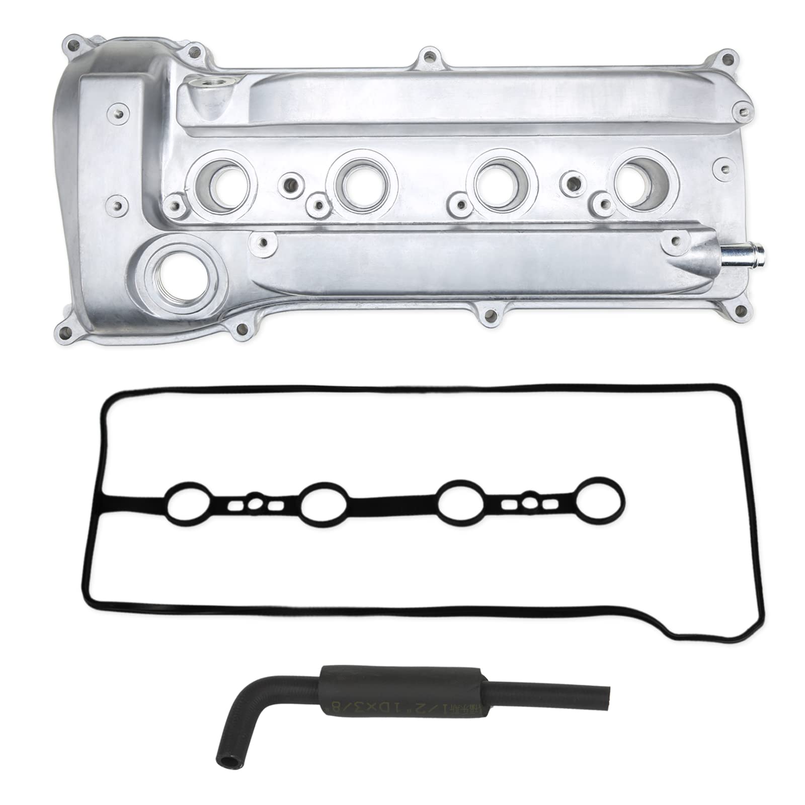 MITZONE Engine Valve Cover with PCV Hose & Gasket Compatible with 2001-2015 Toyota Camry Corolla RAV4 Highlander Solara Matrix S