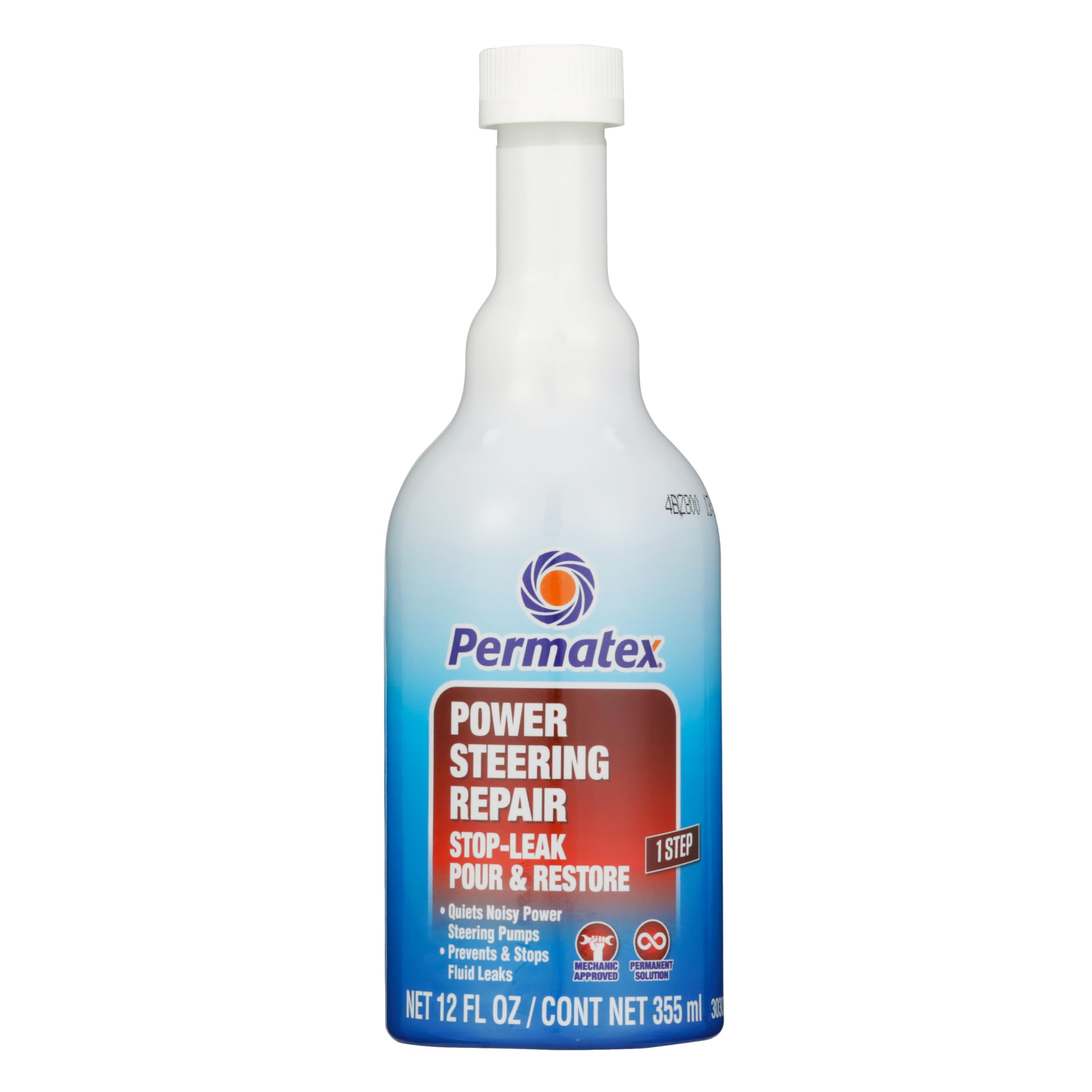 Permatex 30303 Power Steering - Stop Leak, 12 Fl Oz, Effectively Stops Power Steering System Leaks While Revitalizing Seals And