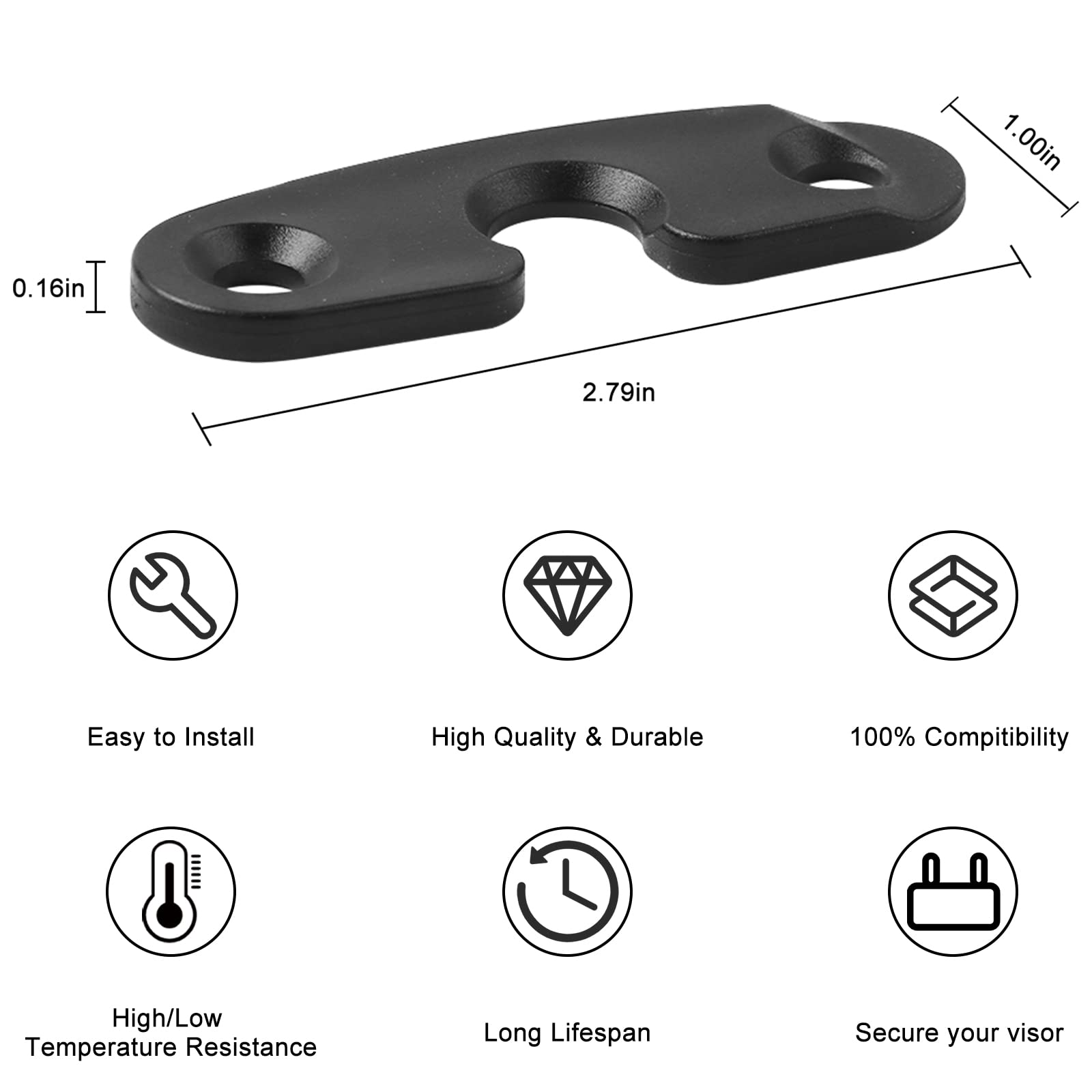 Kaishengyuan Sun Visor Repair Kit Heavy Duty Sun Visor Clips Compatible with Jeep Wrangler JK 2018/ Wrangler 2018-2023/ Gladiato