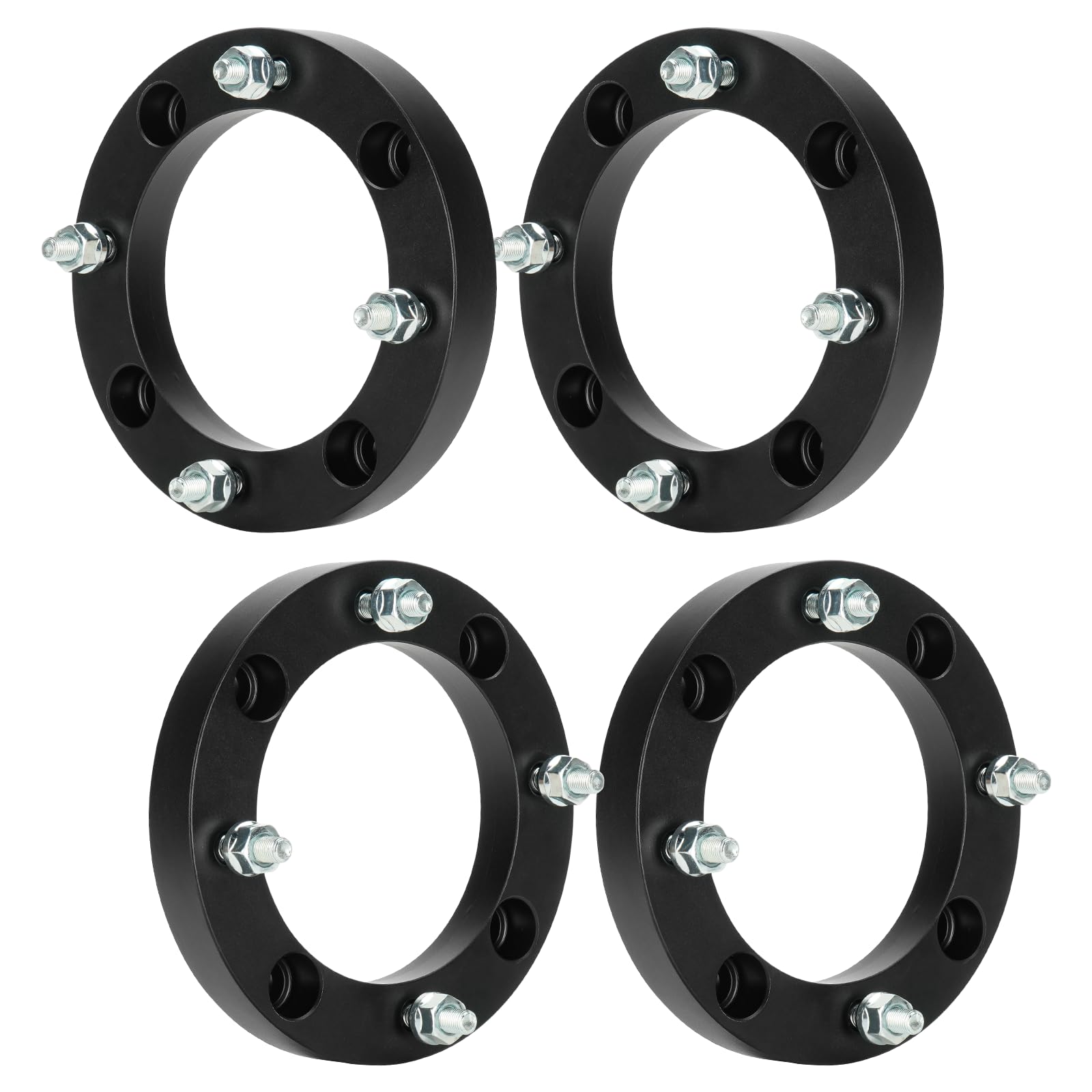 ILONPA 4pcs 4x156 ATV Wheel Spacers w/ 131mm Bore Compatible with Polaris Sportsman Ranger, Kawasaki Lakota, 3/8''-24 Studs 1 in