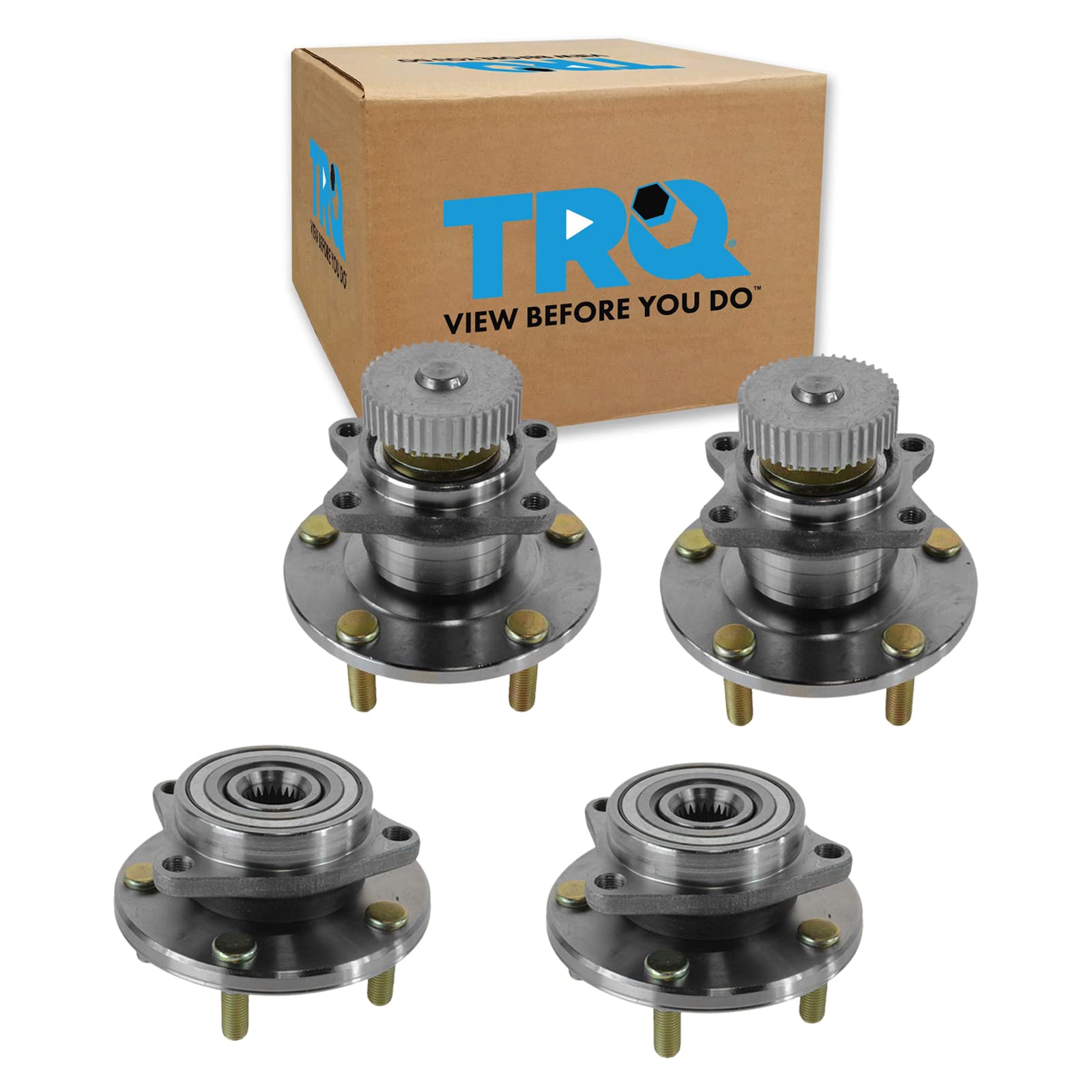 Trq Wheel Hub Bearings Assembly Set Compatible With 1995-2005 Chrysler Sebring 1995-2000 Dodge Avenger 2001-2005 Stratus 1995-19
