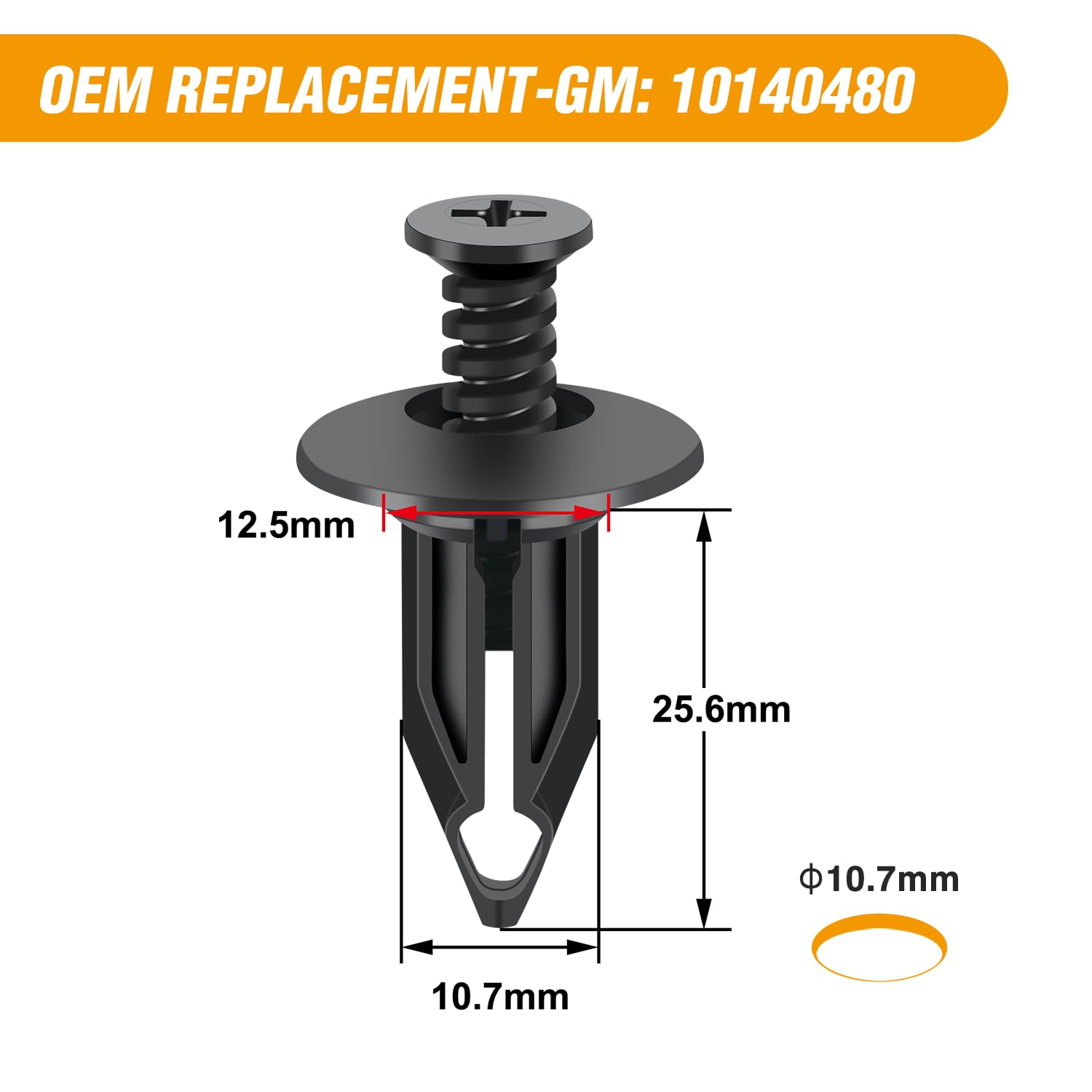 Gooacc 20Pcs Push-Type Retainer Clips Compatible With Gm 10140480 Chevrolet Lumina Apv Chrysler 6502625 Dodge Ram 1500 2500 3500