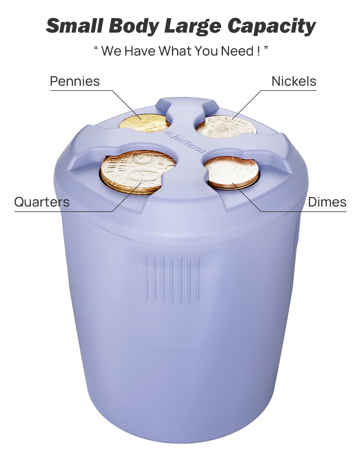 Joytutus Car Coin Holder, Universal Change Holder For Most Cars - Sort Coins (Purple), 1 Pack