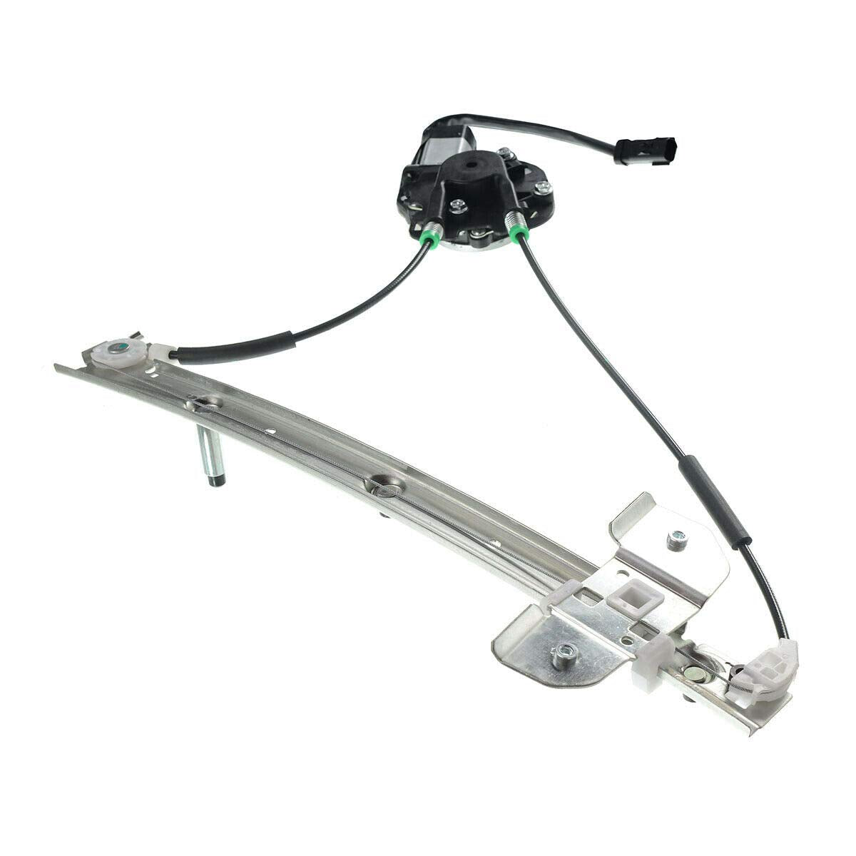 YHTAUTO Front Power Window Regulator Driver Side with 2-Pin Motor Assembly for Dodge B1500 B2500 B3500 1998, Ram 1500 2500 3500 
