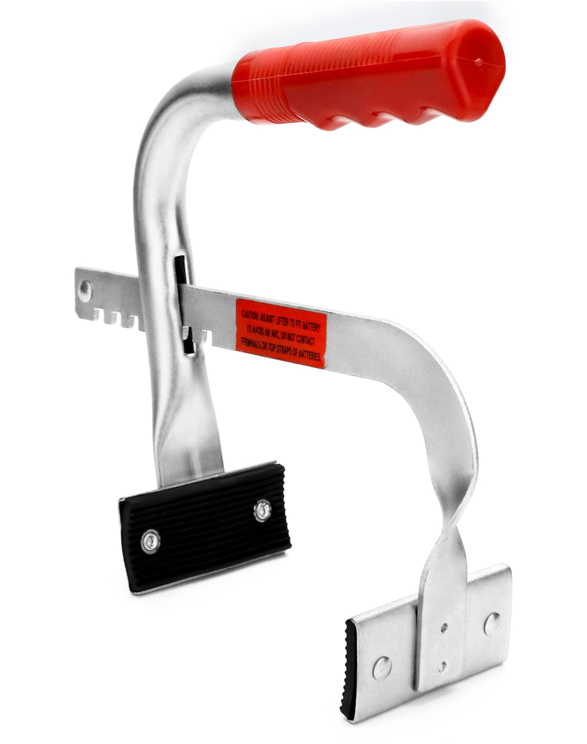 Qwork Battery Carrier, Battery Rack With Pads, Adjustable From 5'' To 7'', For Lifting And Carrying Batteries