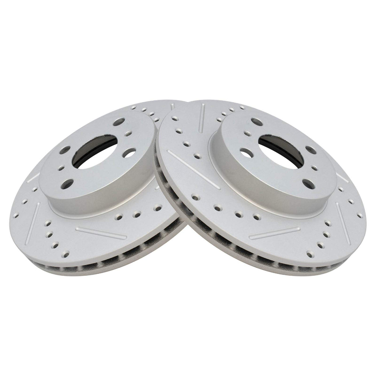 Trq Front Performance Brake Rotors Set Premium G-Coated Compatible With 1998-2002 Chevrolet Prizm 1993-1997 Geo 1993-2002 Toyota