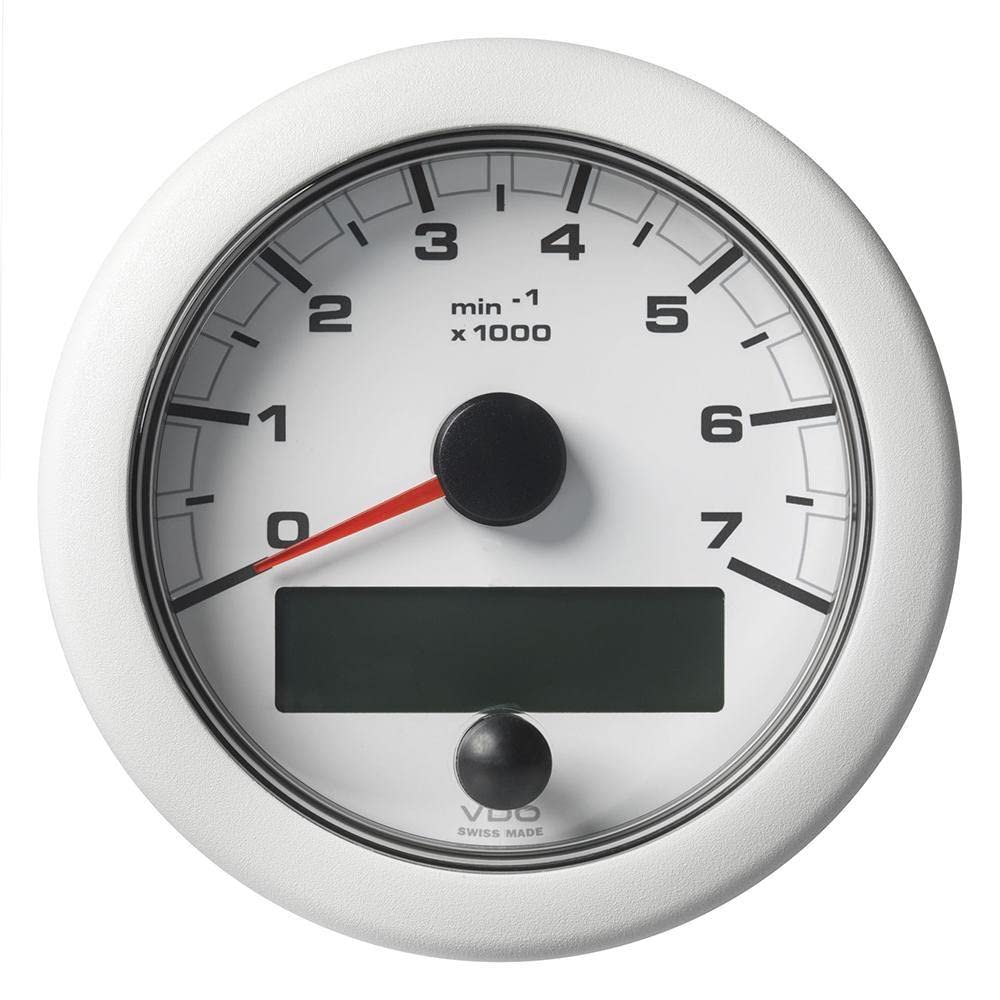 VDO 3-3/8'' (85mm) OceanLink NMEA 2000 Tach - 7000 RPM - White. [A2C1065820001]