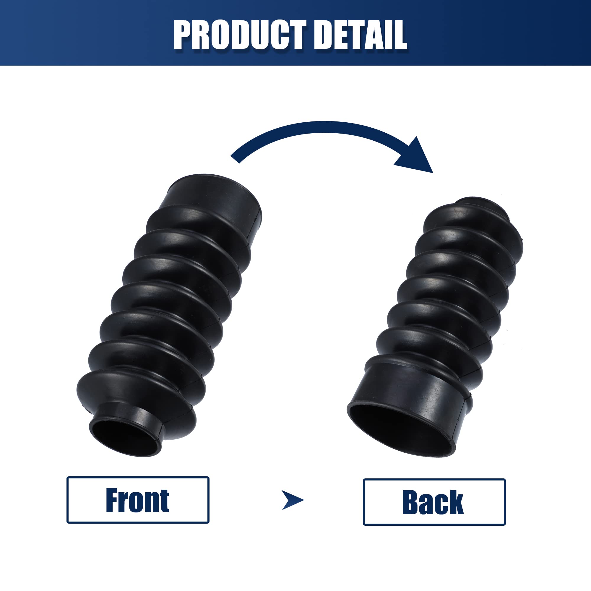 X AUTOHAUX 2 Pcs Motorcycle Front Fork Guards Covers Shock Absorbers Boots 39mm Universal for Harley Sportster XL883 1200 for AT