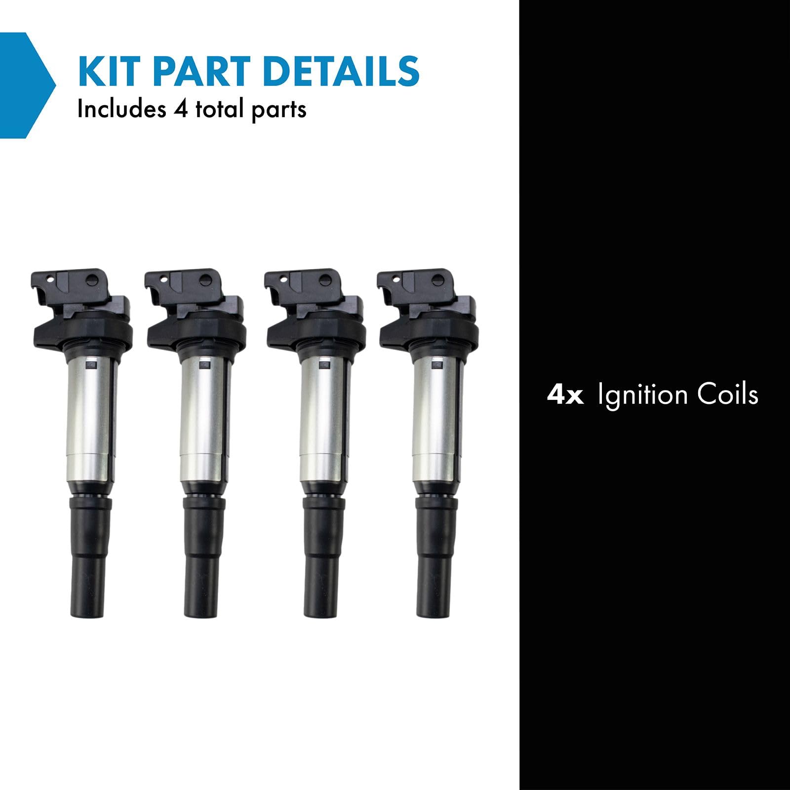 Trq Ignition Coil Set Compatible With 12-18 Bmw 07-16 Mini