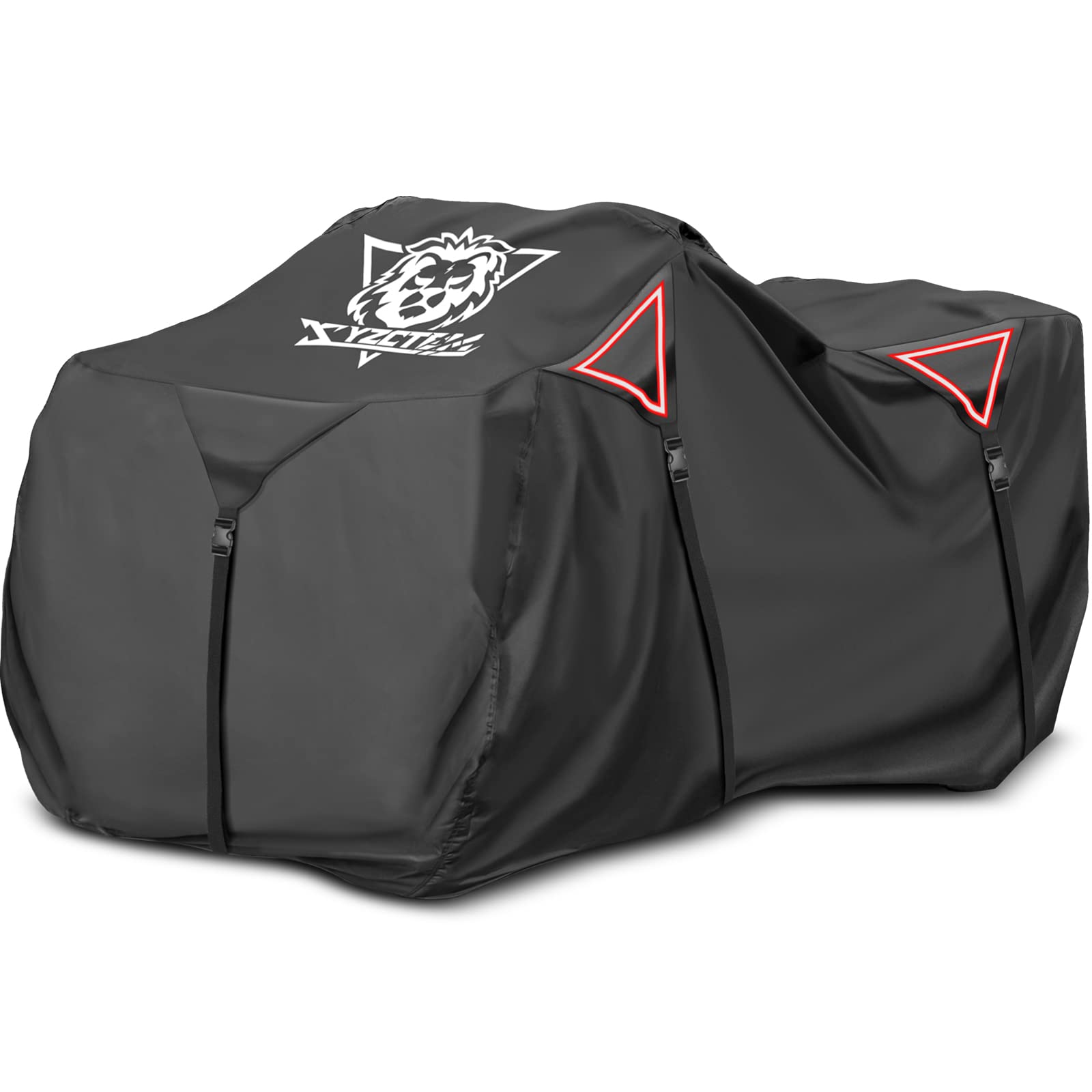 Xyzctem Premium Atv Cover,Outdoor Protection Against Water, Uv, Wind. Quad Cover For Can-Am,Suzuki,Kawasaki, Honda, Yamaha, Polaris,And More.4 Wheeler Accessories With Thickened Straps(Black,82' L)