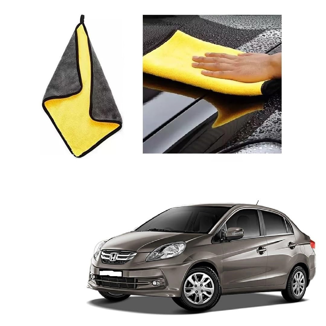 Car Cleaning and DetailingDual Sided Microfiber Cloth 600 GSM 40cm x 40cm (Pack of 2) Suitable for Amaze Type1