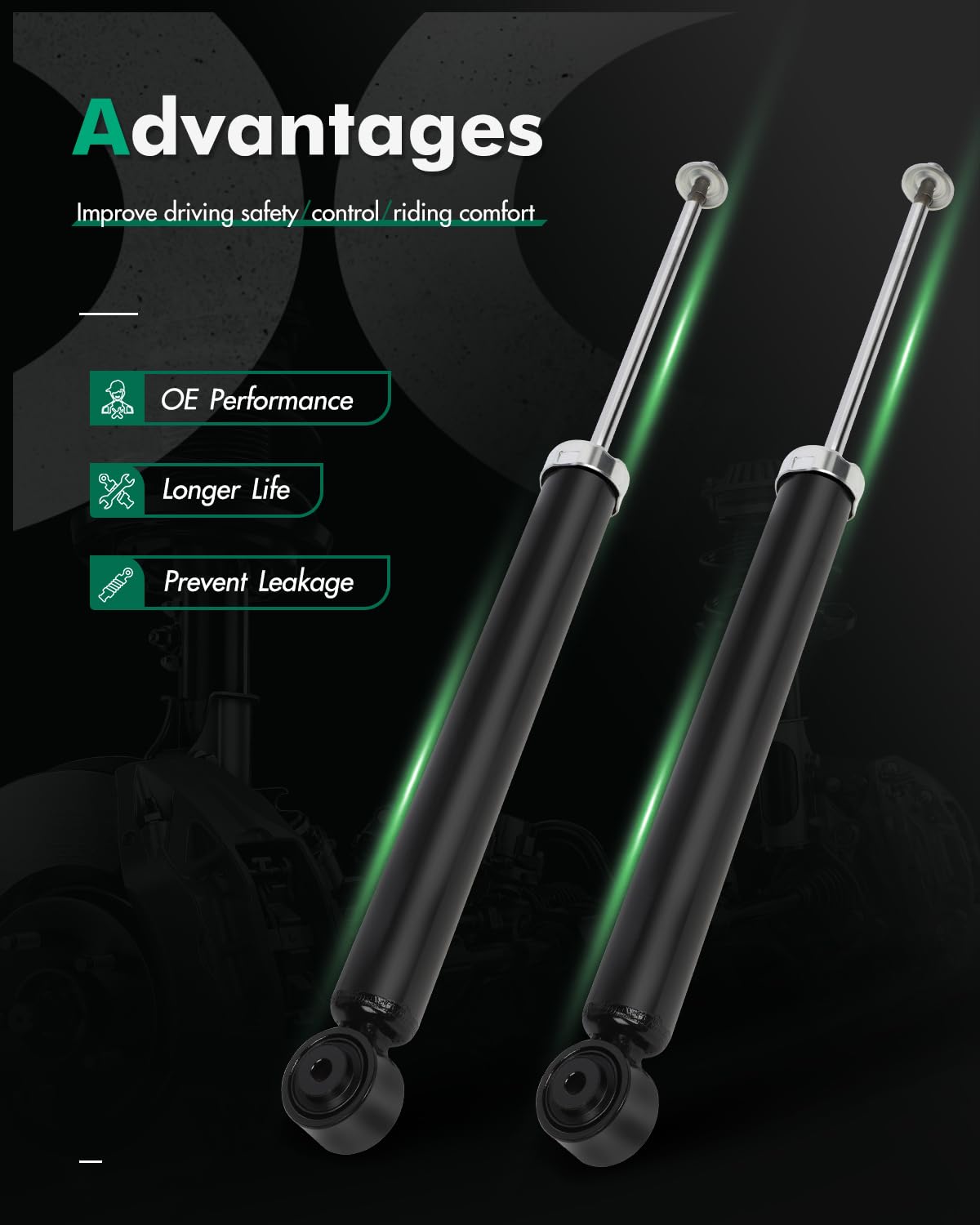 Shocks Absorbers,Scitoo Rear Gas Struts Shock Absorber Fit For 2000 2001 2002 2003 2004 2005 2006 2007 2008 2009 2010 For Volksw