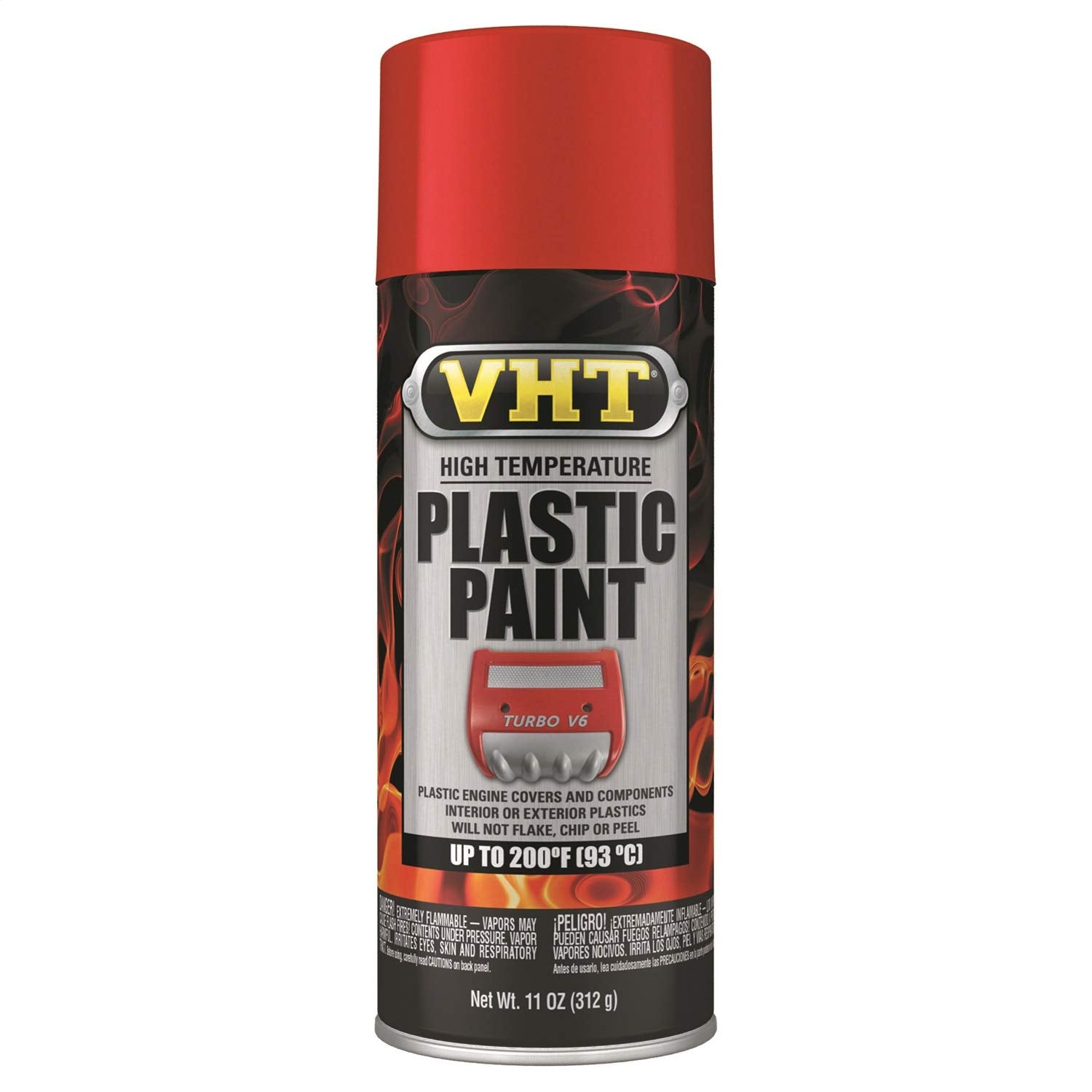 Vht Duplicolor Esp821007 Red High Temperature Plastic Paint, 11. Fluid_Ounces