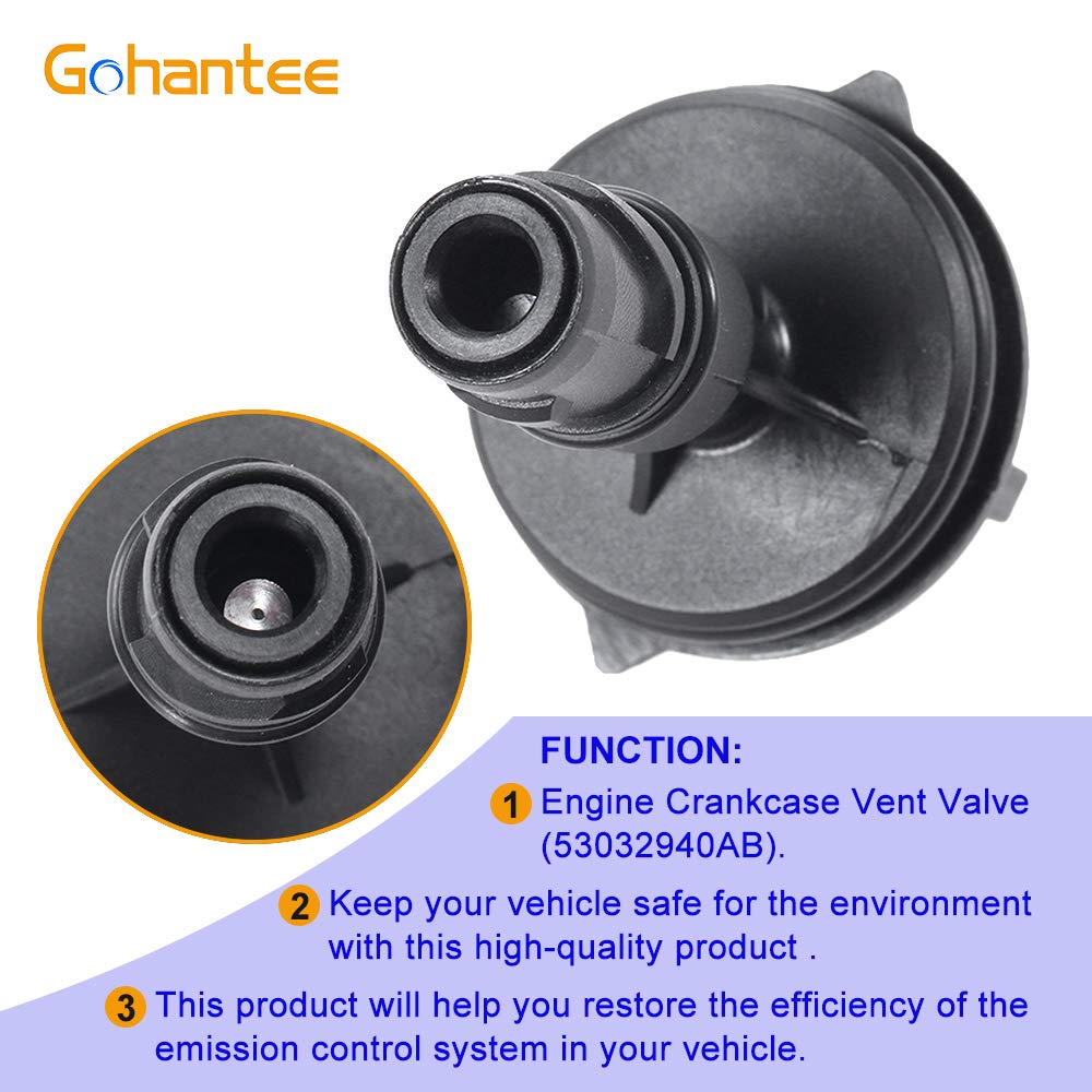 53032940Ab Pcv Valve Crankcase Vent Valve, Replacement For Chrysler 300 Dodge Challenger Durango Compatible With Jeep Ram 1500 2