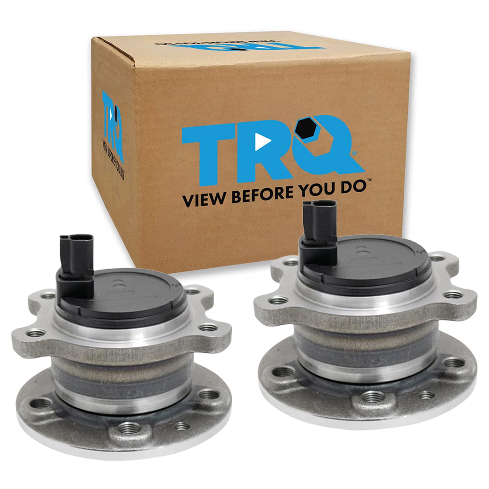 Trq Rear Wheel Hub Bearings Assembly Set Compatible With 2012-2018 Volvo S60 2007-2016 S80 2015-2018 V60 2009-2010 V70 2011-2015