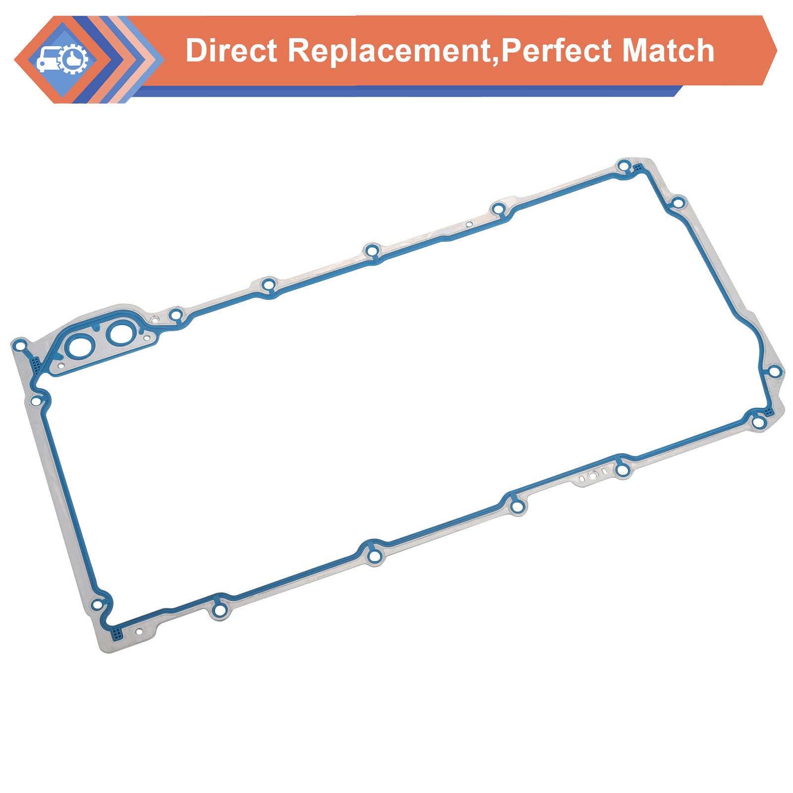 Zonfant Engine Oil Pan Gasket Set, Compatible With Chevy Gmc Cadillac Vehicle 4.8L 5.3L 6.0L 6.2L Silverado Suburban Tahoe Trailblazer Sierra Yukon Escalade, Replace #Os30693R 12612350