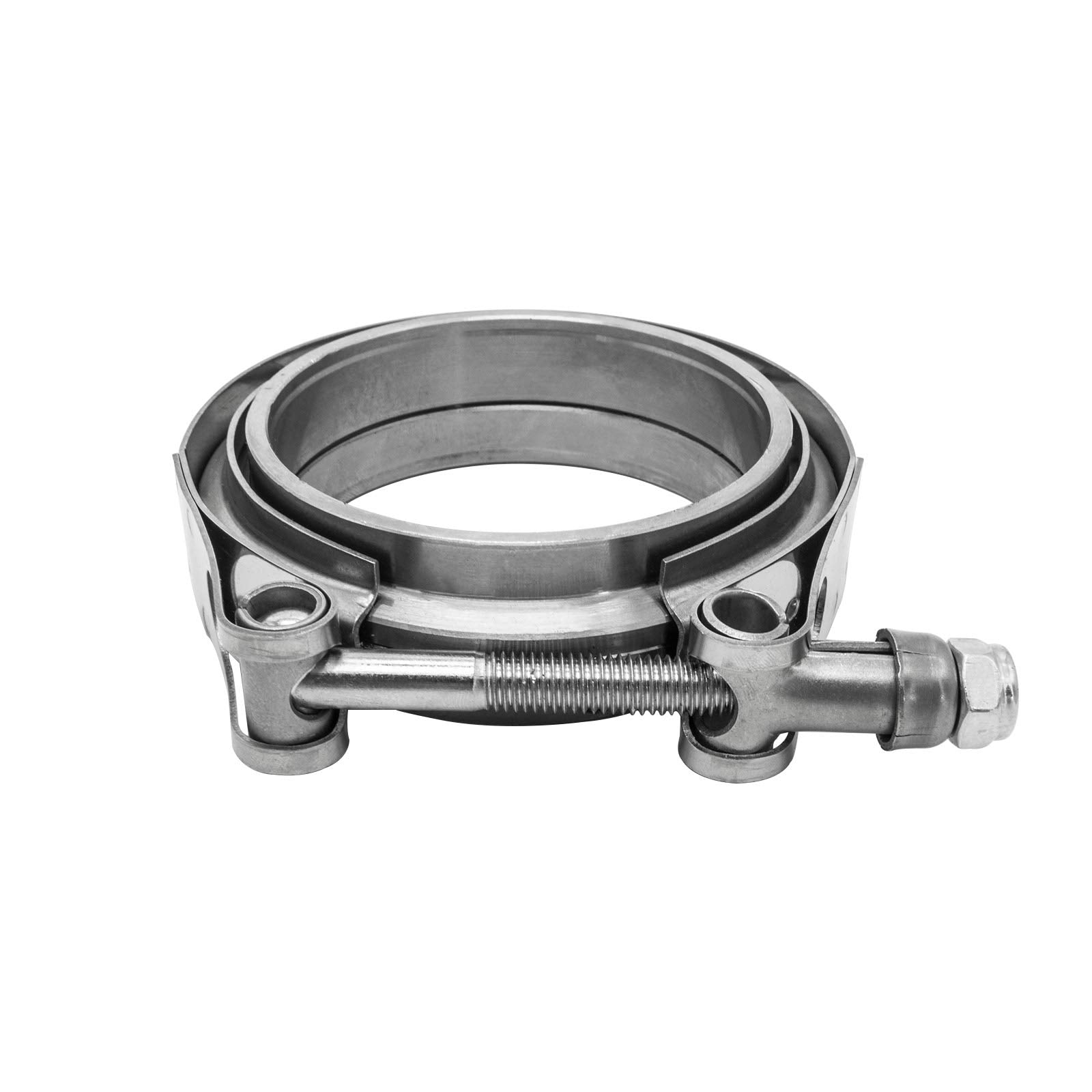 2X 2.5' Inch Stainless Steel V-Band Bolt Clamp With 2 Pcs Male Female Flanges Stainless Steel