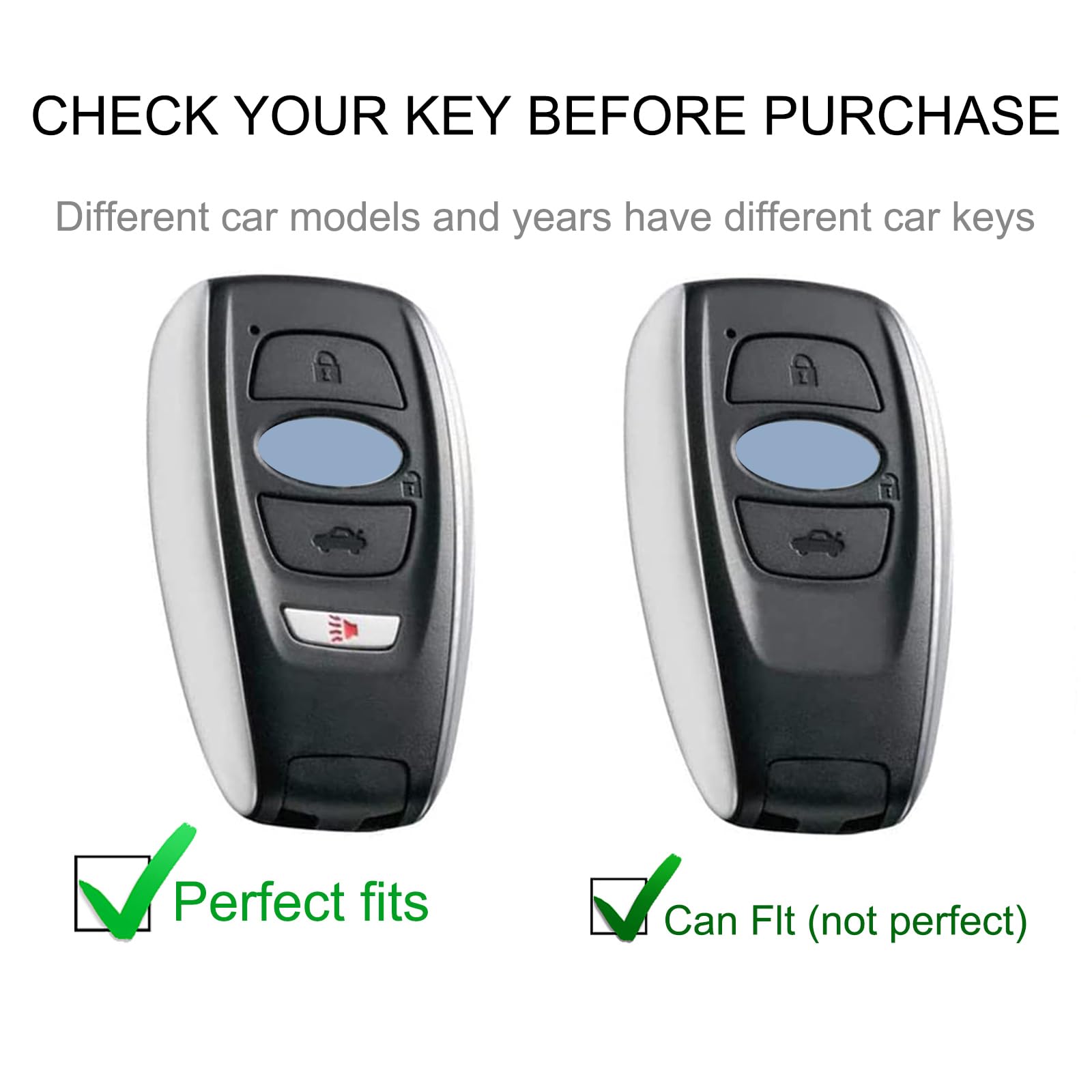 Cacarlike For Subaru Key Fob Cover With Subaru Keychain, Car Key Fob Case Compatible With Ascent Brz Crosstrek Forester Impreza