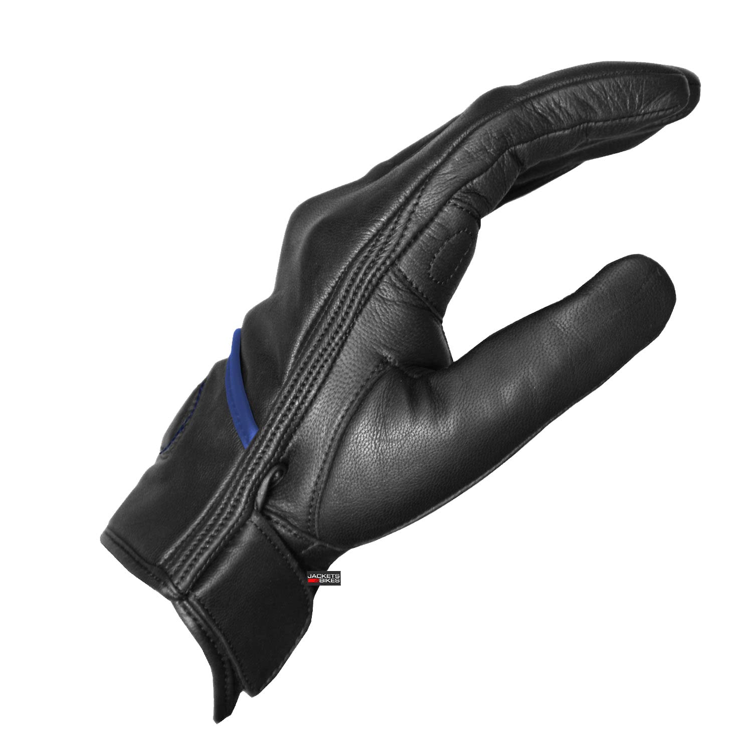 Jackets 4 Bikes Men'S Premium Leather Street Motorcycle Protective Cruiser Biker Gel Gloves Blackblue S