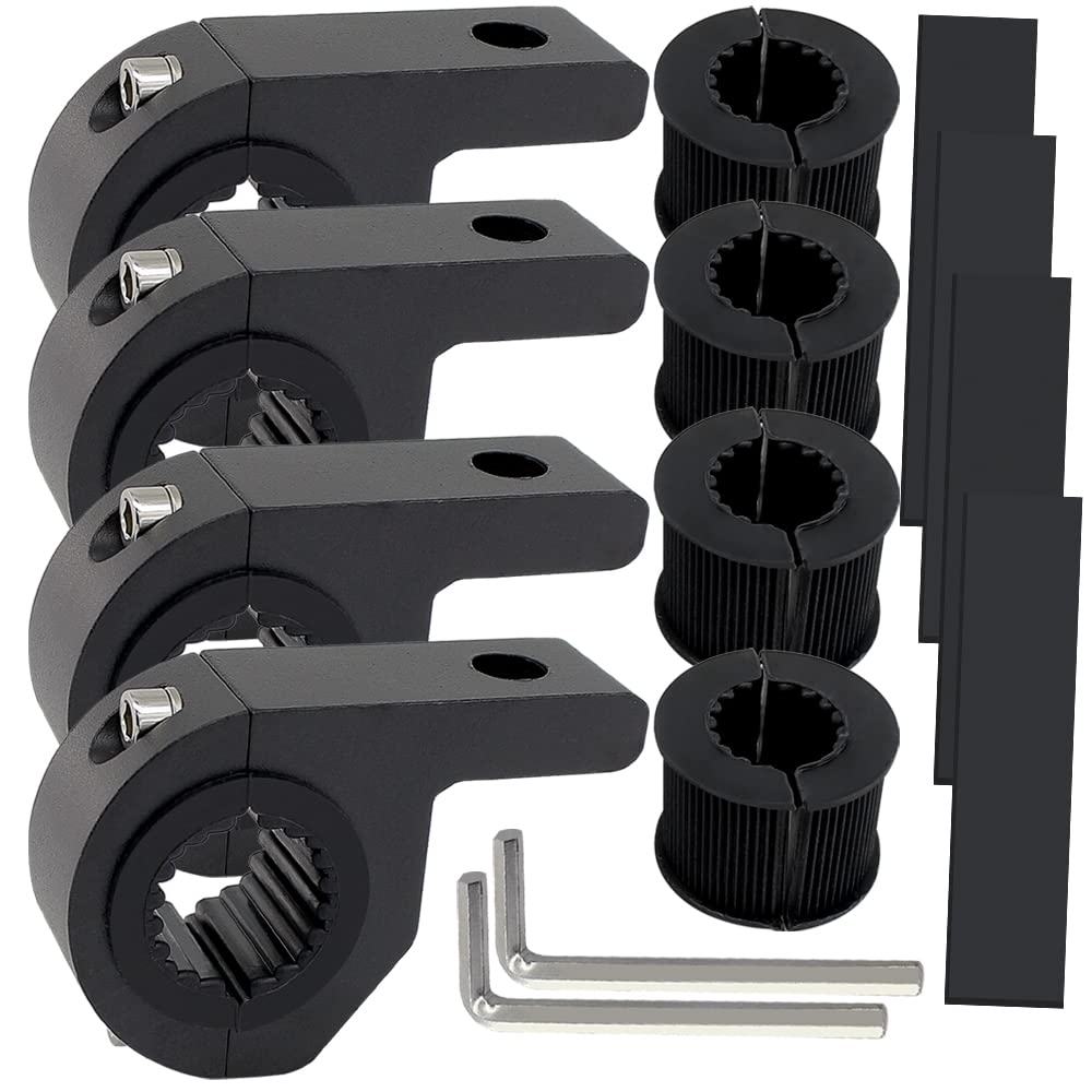 Motorcycle Mounting Bracket 4Pcs 0.75' 1' 1.25' Horizontal Bull Bar Mounting Bracket Work Auxiliary Lights Universal Clamp Bracket Fit For Car Motorcycle