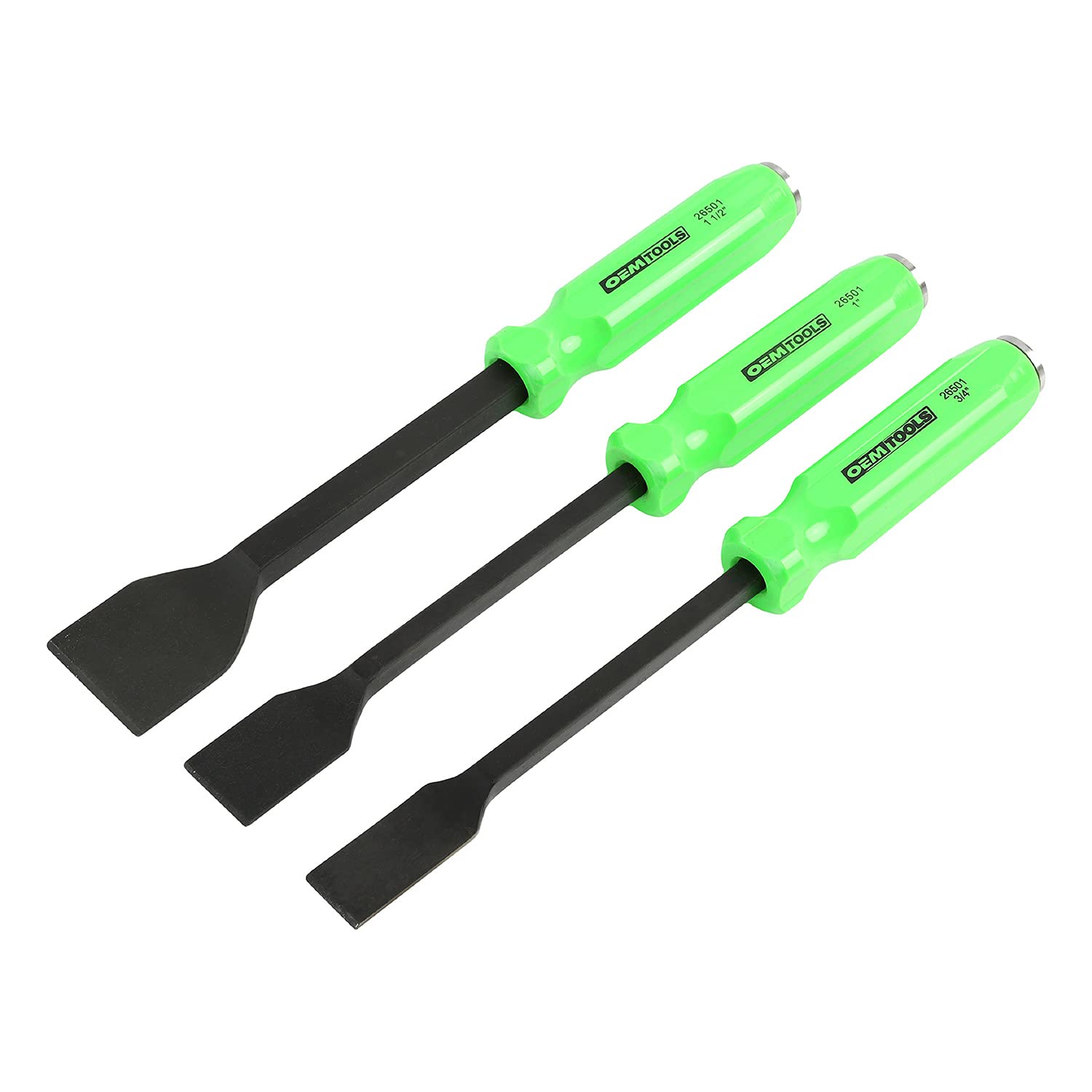 Oemtools 26501 Gasket Scraper Set- 3 Piece, Carbon Automotive Scraper Set, Gasket Scraper Tool, 3 Pc Set, 3/4