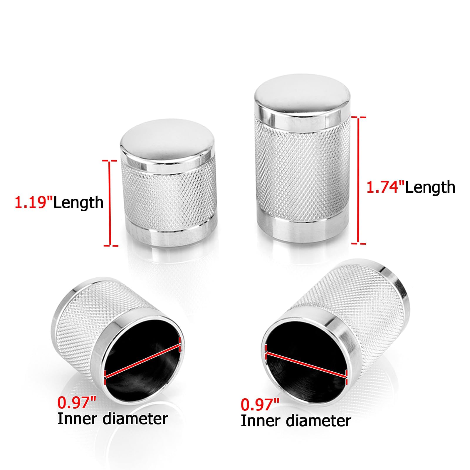 Mofun Rack Docking 4 Point Docking Magnet Caps for Tour Pack Luggage Rack Hardware Covers Kit Compatible with Harley Touring Str