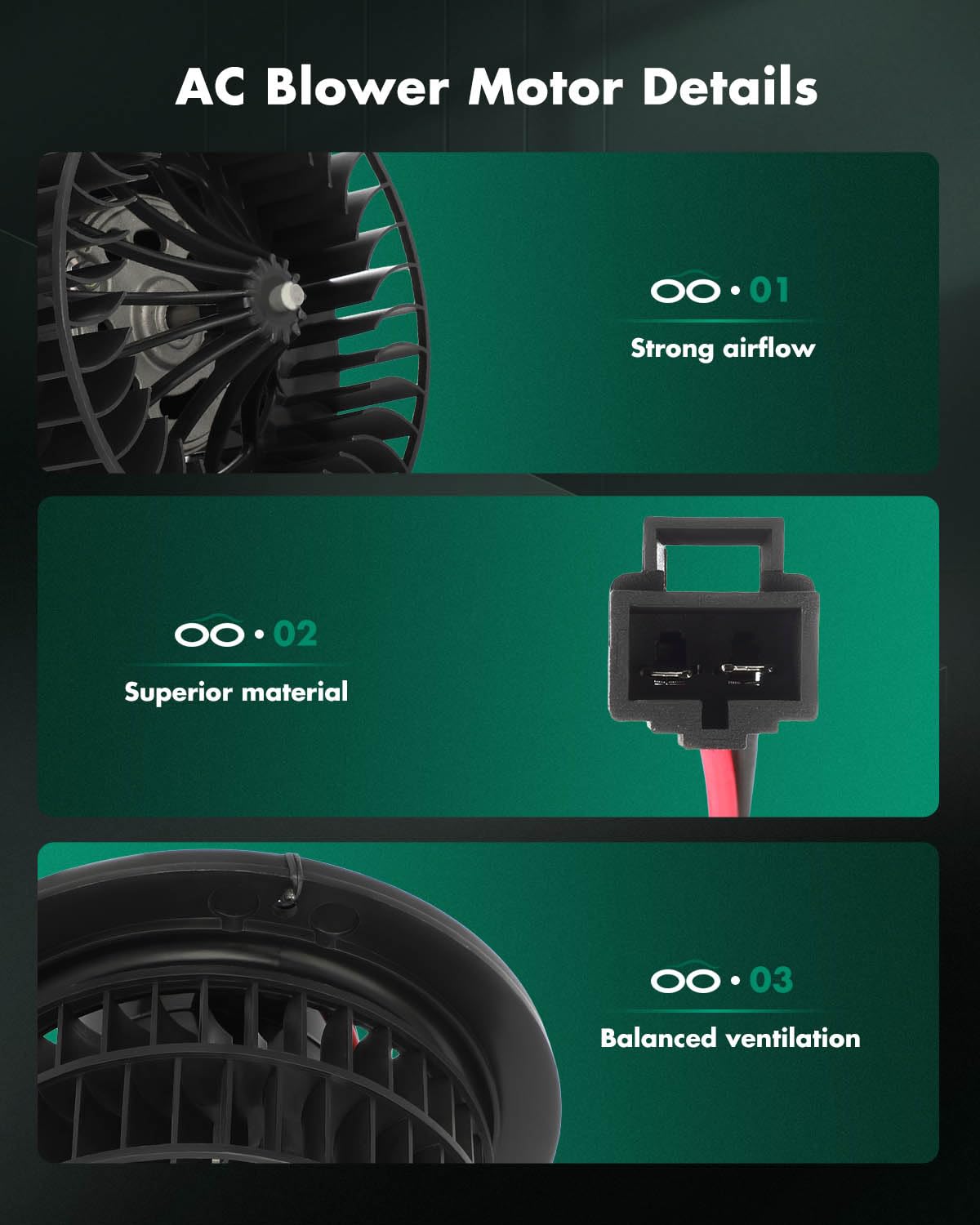 Scitoo Hvac Heater Blower Motor With Fan Cage Front Boa8546200900 For Freightliner 2002-2009